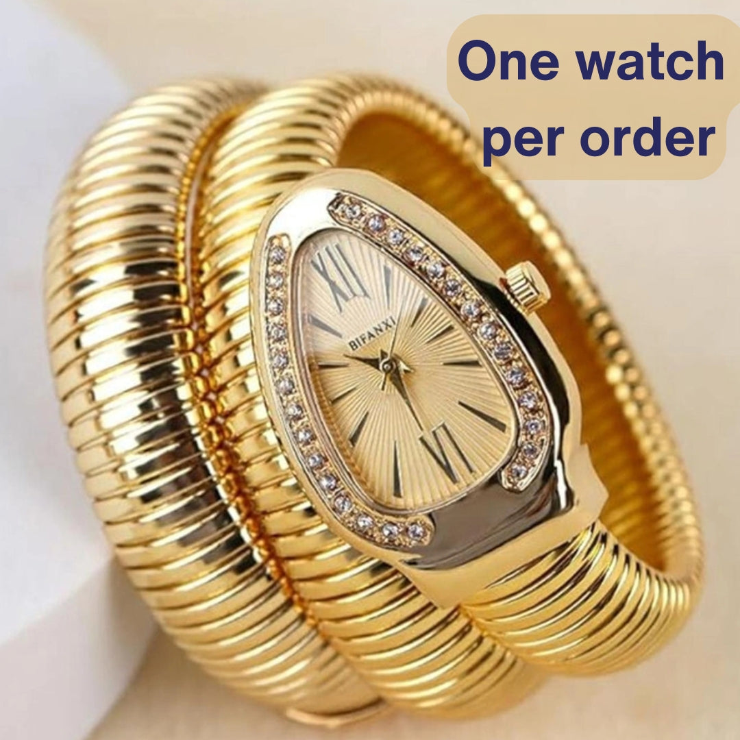 TFC Cream Stone Gold Plated Watch