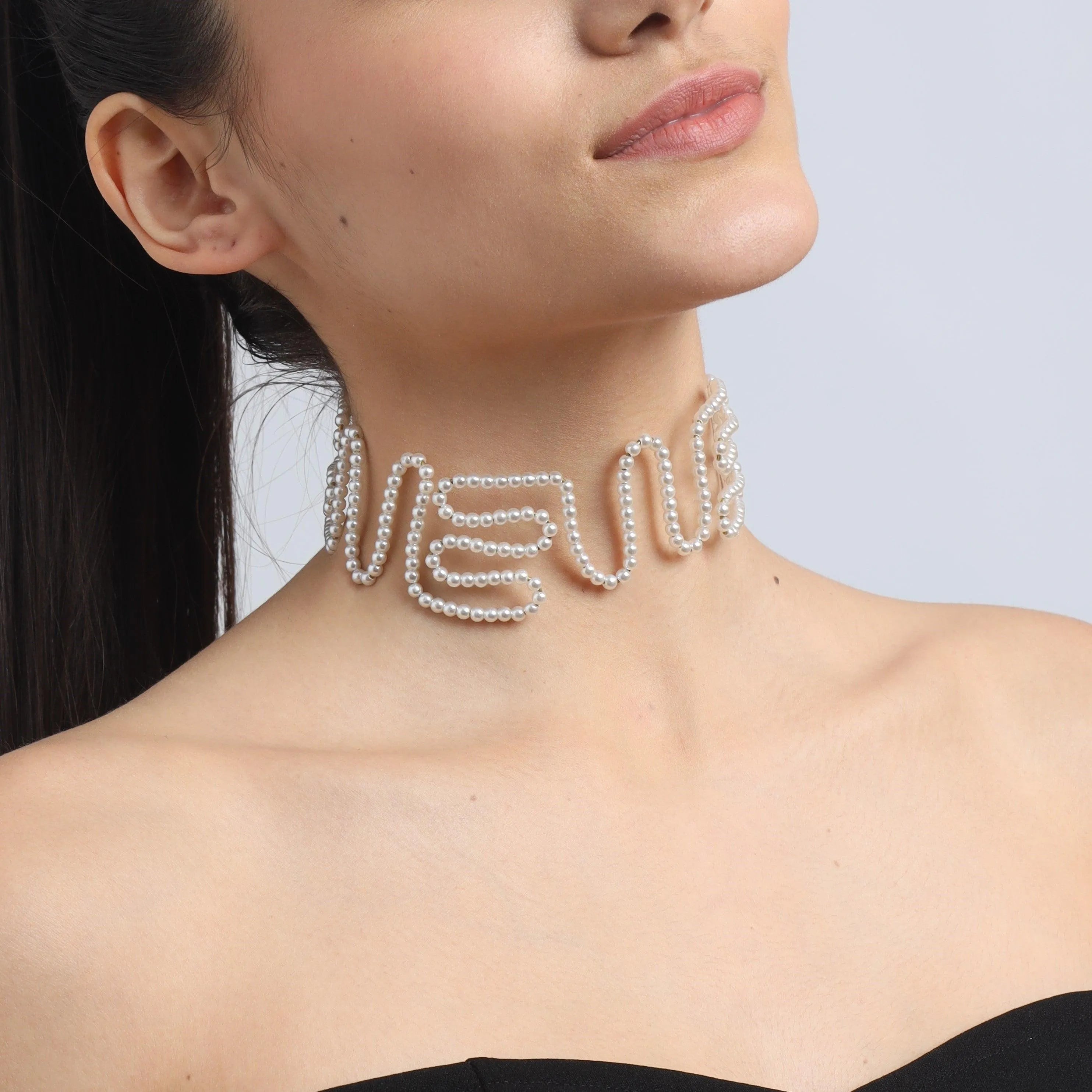 TFC Sonam Kapoor's Fende Abstract Pearl Choker Necklace