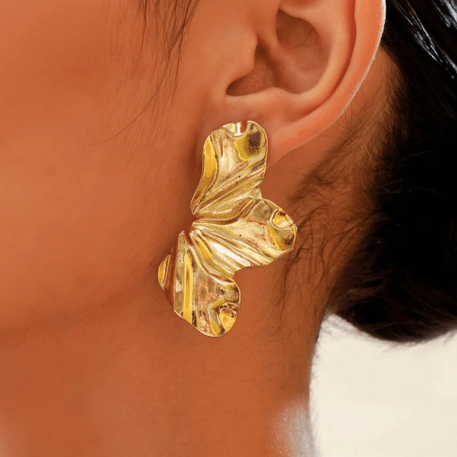 TFC Bling Blossom Gold Plated Stud Earrings