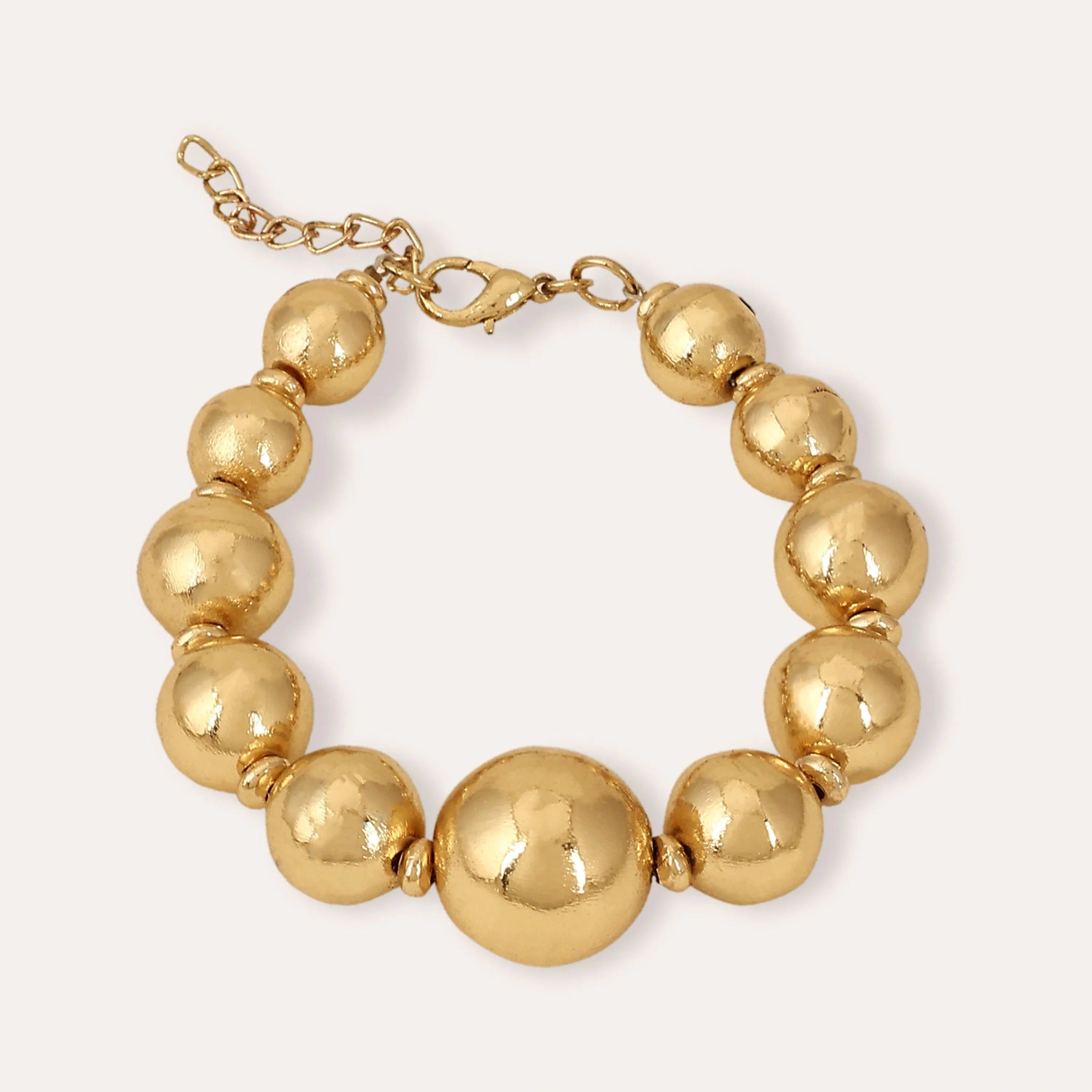 TFC Bold Beads Gold Plated Single Bracelet-Discover our stunning collection of stylish bracelets for women, featuring exquisite pearl bracelets, handcrafted beaded bracelets, and elegant gold-plated designs. Enjoy cheapest anti-tarnish fashion jewellery and long-lasting brilliance only at The Fun Company.