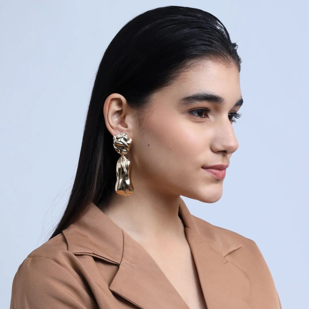 TFC Boldest Statement Gold Plated Dangler Earrings