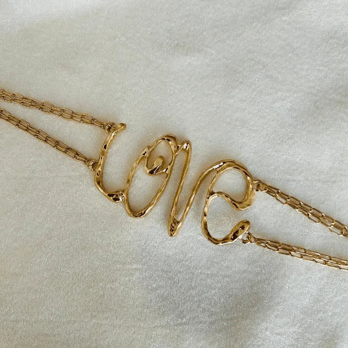 TFC Chic Love Gold Plated Choker Necklace