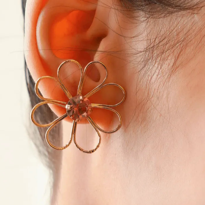 TFC Daisy Gold Plated Stud Earrings