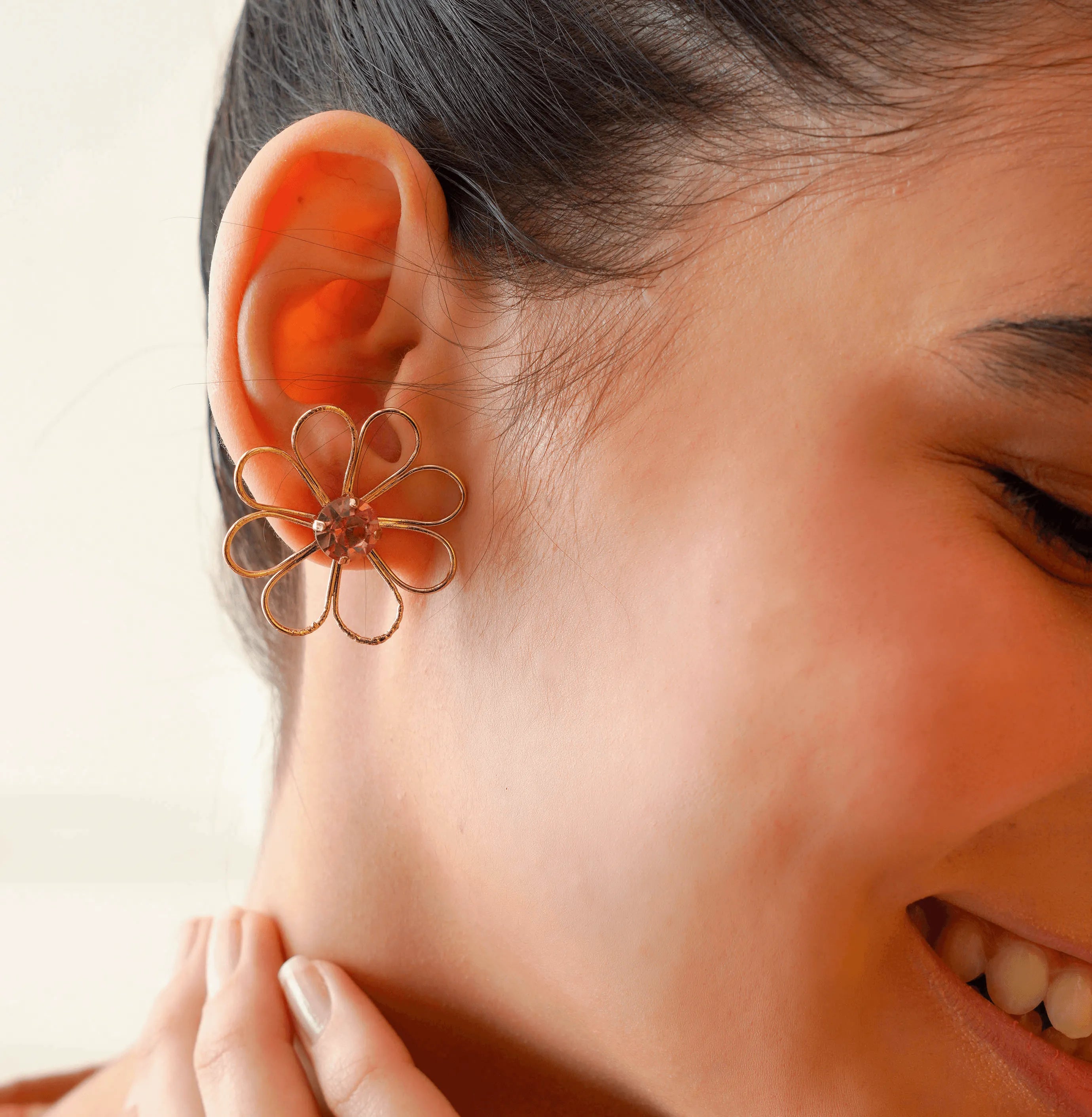 TFC Daisy Gold Plated Stud Earrings