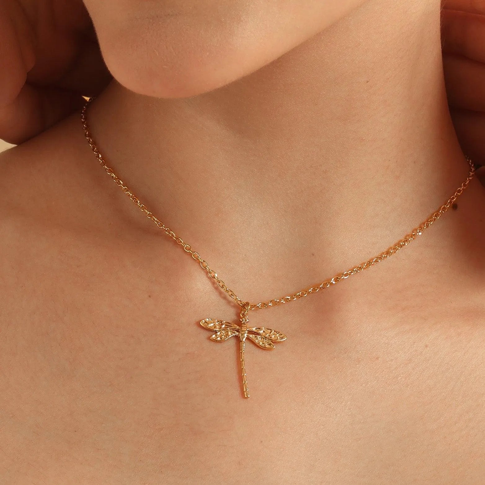 TFC Dragonfly Gold Plated Pendant Necklace-Enhance your elegance with our collection of gold-plated necklaces for women. Choose from stunning pendant necklaces, chic choker necklaces, and trendy layered necklaces. Our sleek and dainty designs are both affordable and anti-tarnish, ensuring lasting beauty. Enjoy the cheapest fashion jewellery, lightweight and stylish- only at The Fun Company.