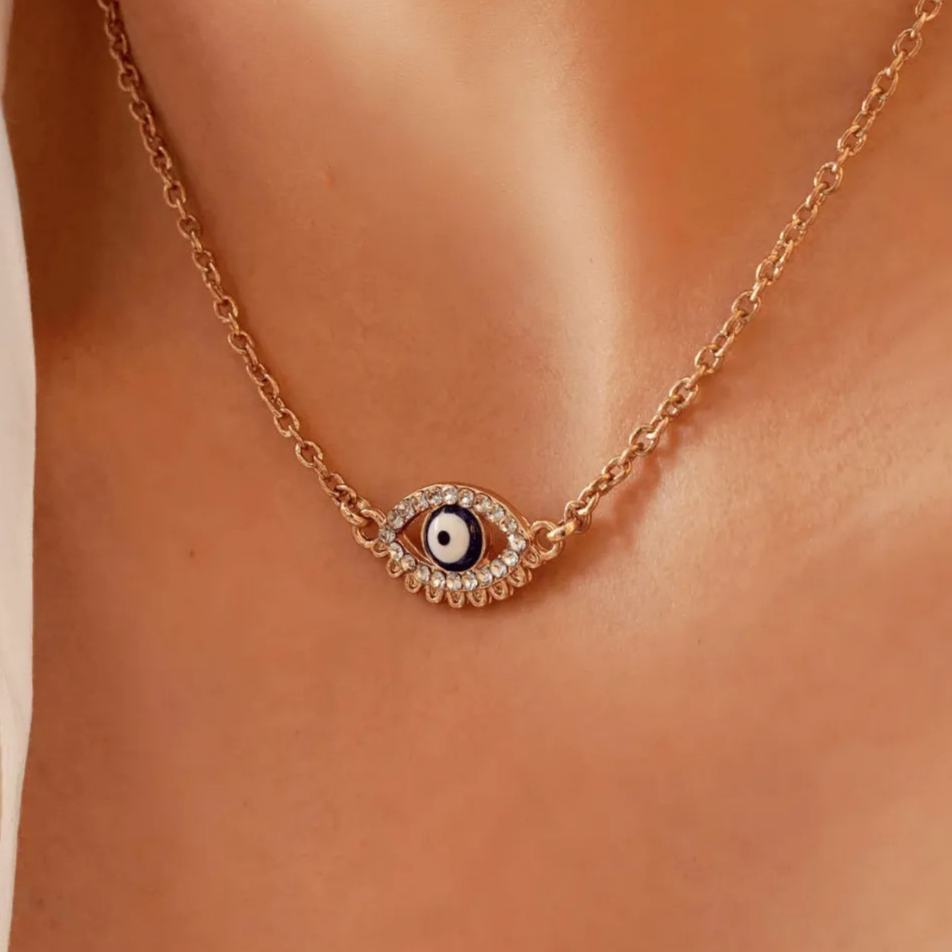 TFC Evil Eye Gold Plated Pendant Necklace