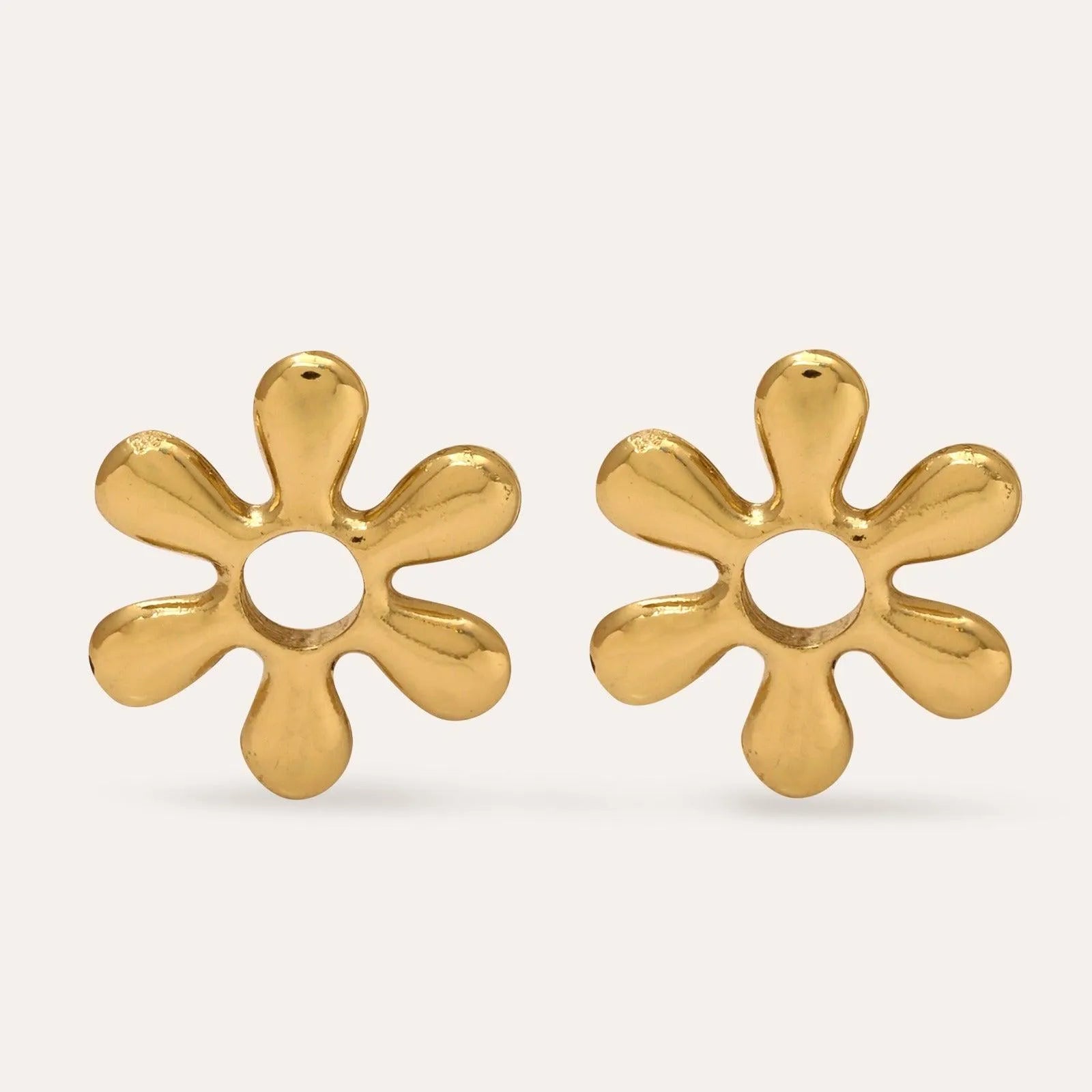 TFC Flower Petal Gold Plated Earrings-Discover daily wear gold earrings including stud earrings, hoop earrings, and pearl earrings, perfect as earrings for women and earrings for girls.Find the cheapest fashion jewellery which is anti-tarnish only at The Fun company