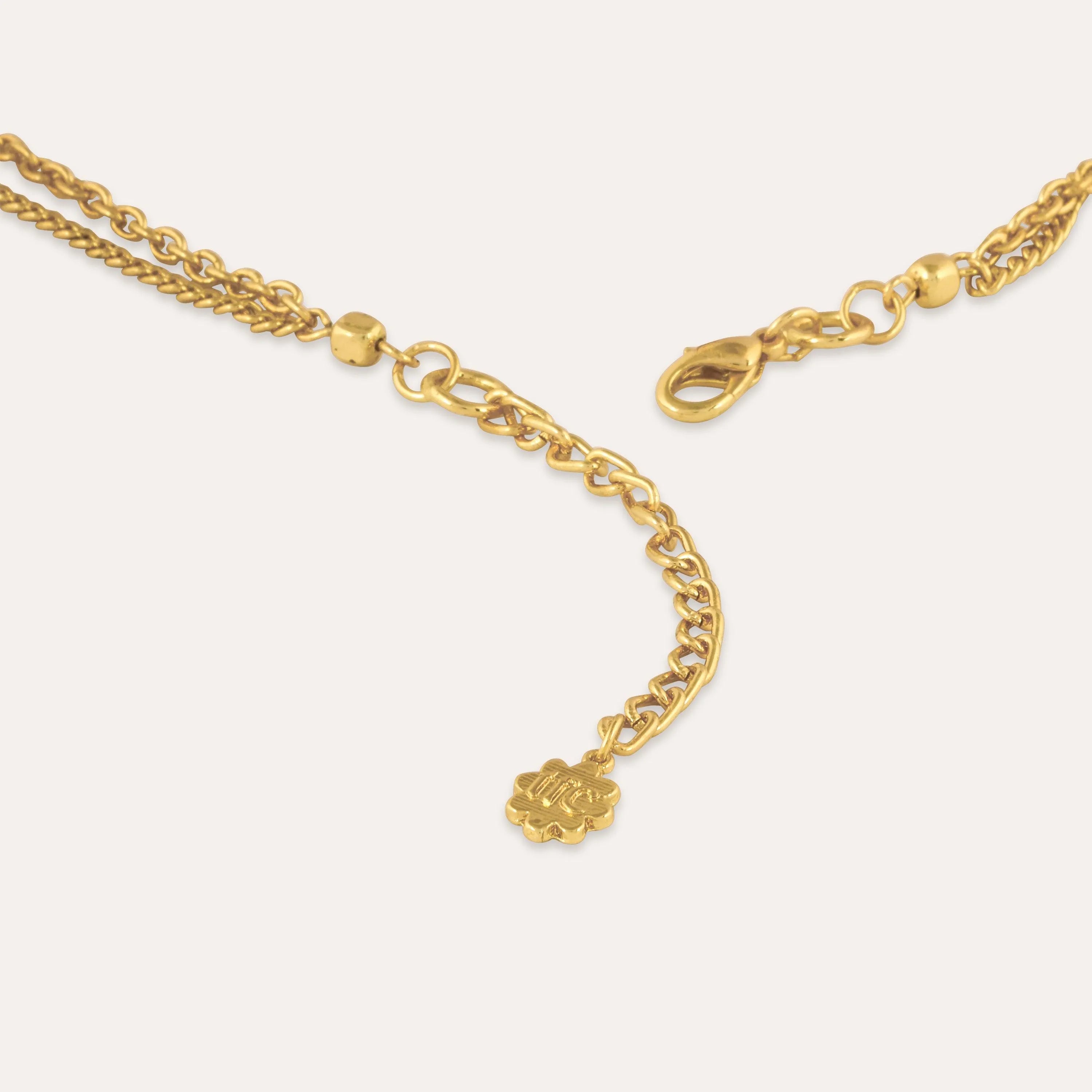 TFC Layered Chain Floral Gold Plated Necklace-Enhance your elegance with our collection of gold-plated necklaces for women. Choose from stunning pendant necklaces, chic choker necklaces, and trendy layered necklaces. Our sleek and dainty designs are both affordable and anti-tarnish, ensuring lasting beauty. Enjoy the cheapest fashion jewellery, lightweight and stylish- only at The Fun Company