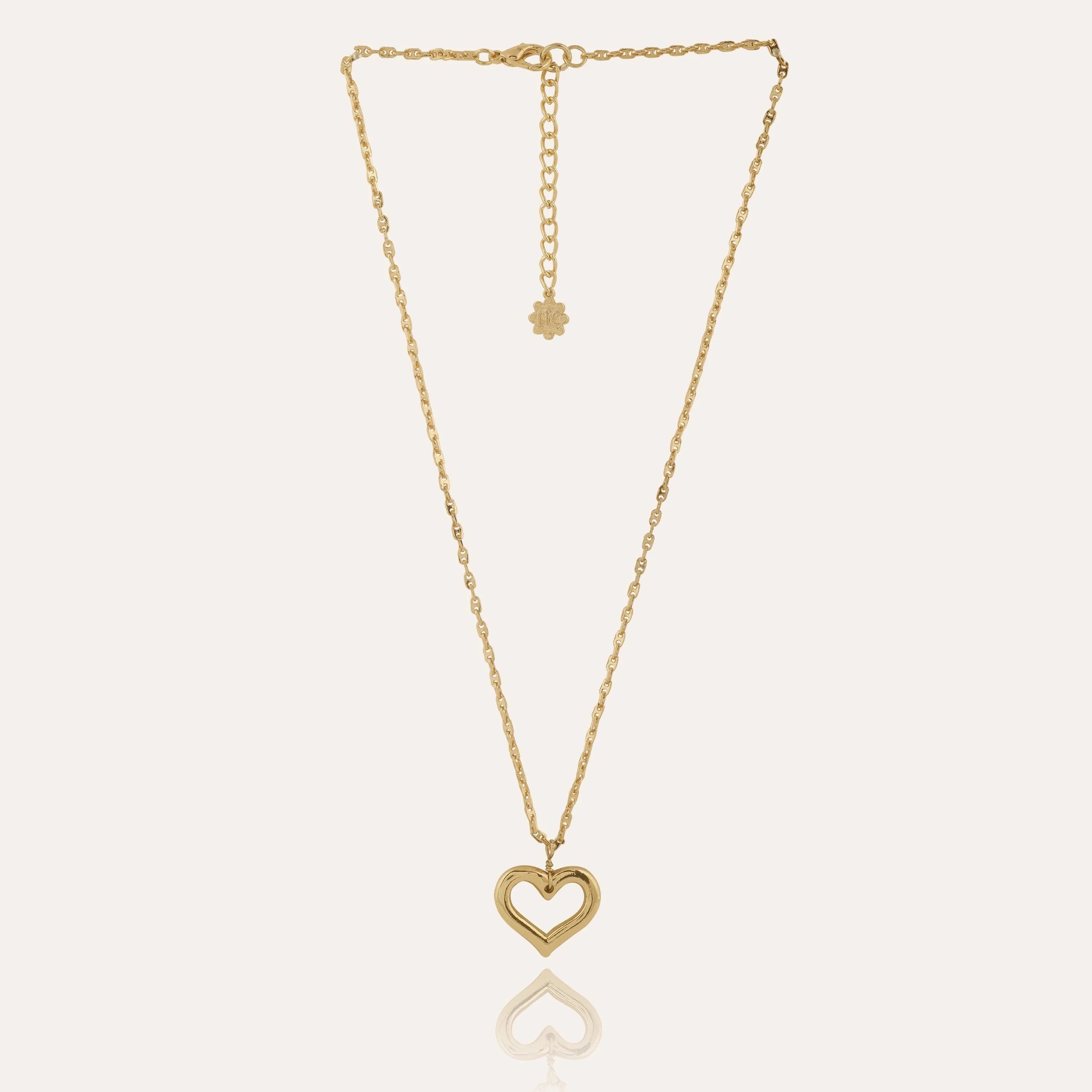 TFC Lovely Heart Plated Pendant Necklace-Enhance your elegance with our collection of gold-plated necklaces for women. Choose from stunning pendant necklaces, chic choker necklaces, and trendy layered necklaces. Our sleek and dainty designs are both affordable and anti-tarnish, ensuring lasting beauty. Enjoy the cheapest fashion jewellery, lightweight and stylish- only at The Fun Company.