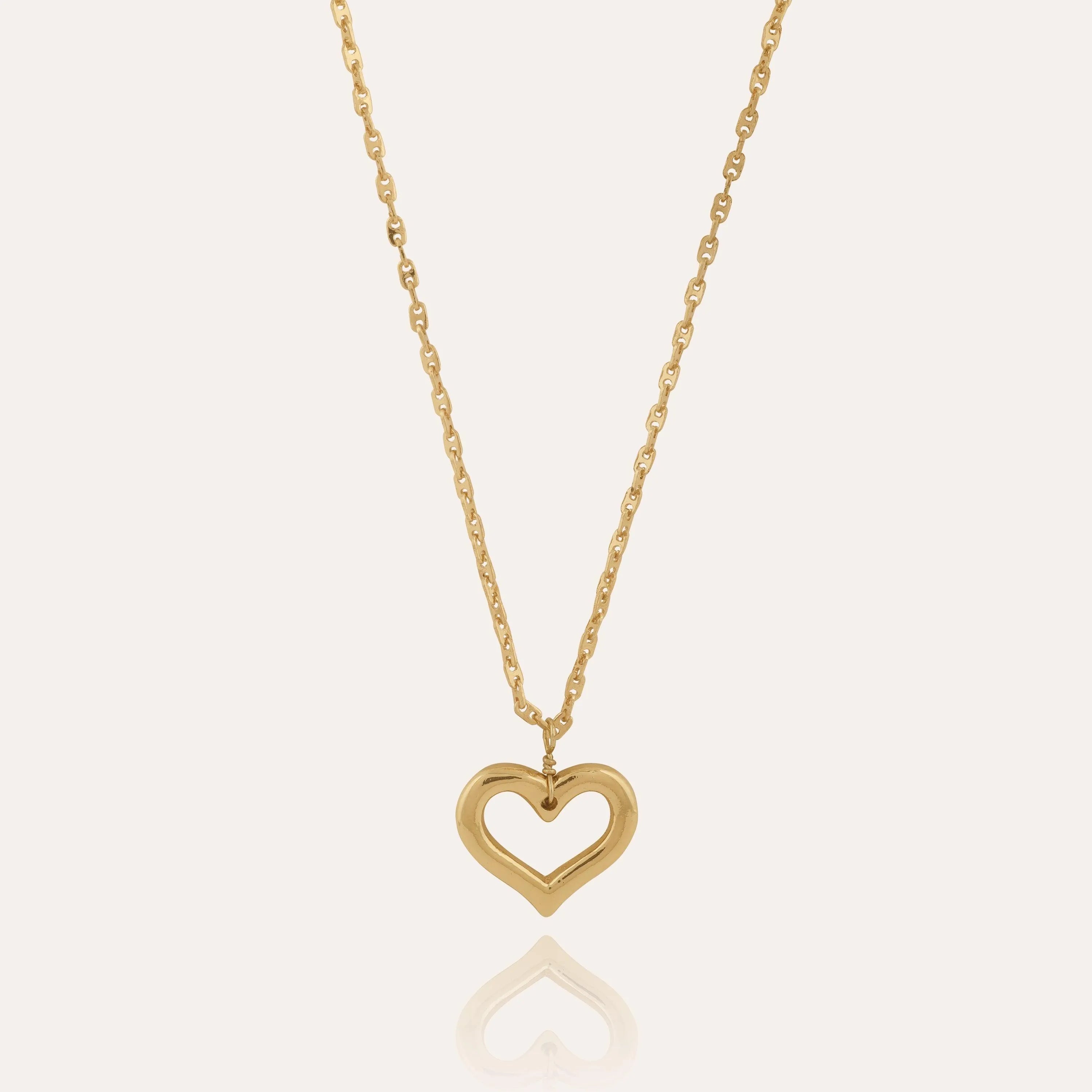 TFC Lovely Heart Plated Pendant Necklace-Enhance your elegance with our collection of gold-plated necklaces for women. Choose from stunning pendant necklaces, chic choker necklaces, and trendy layered necklaces. Our sleek and dainty designs are both affordable and anti-tarnish, ensuring lasting beauty. Enjoy the cheapest fashion jewellery, lightweight and stylish- only at The Fun Company.