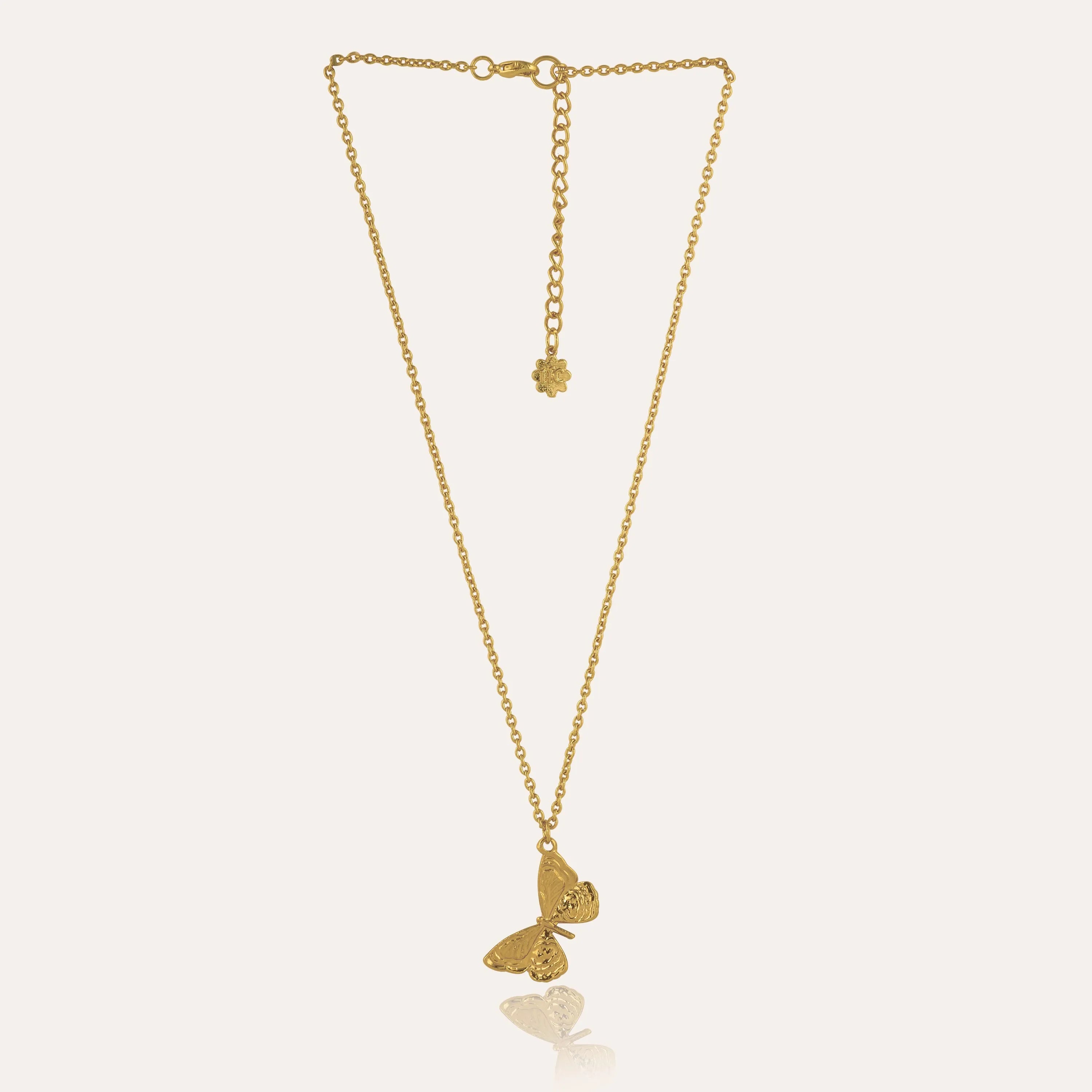TFC Lucky Butterfly Plated Necklace-Enhance your elegance with our collection of gold-plated necklaces for women. Choose from stunning pendant necklaces, chic choker necklaces, and trendy layered necklaces. Our sleek and dainty designs are both affordable and anti-tarnish, ensuring lasting beauty. Enjoy the cheapest fashion jewellery, lightweight and stylish- only at The Fun Company