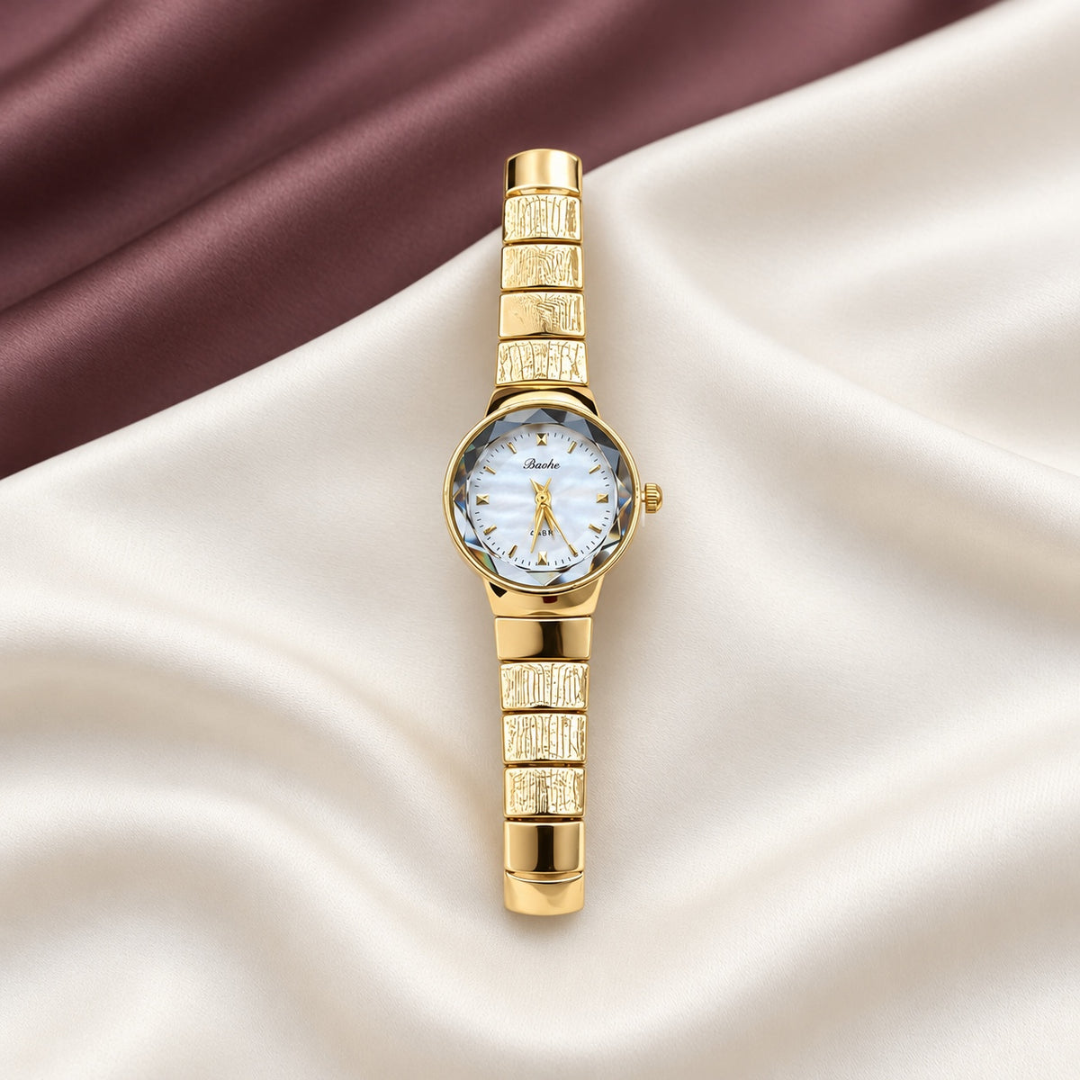 TFC White Cloud Round Gold Plated Watch