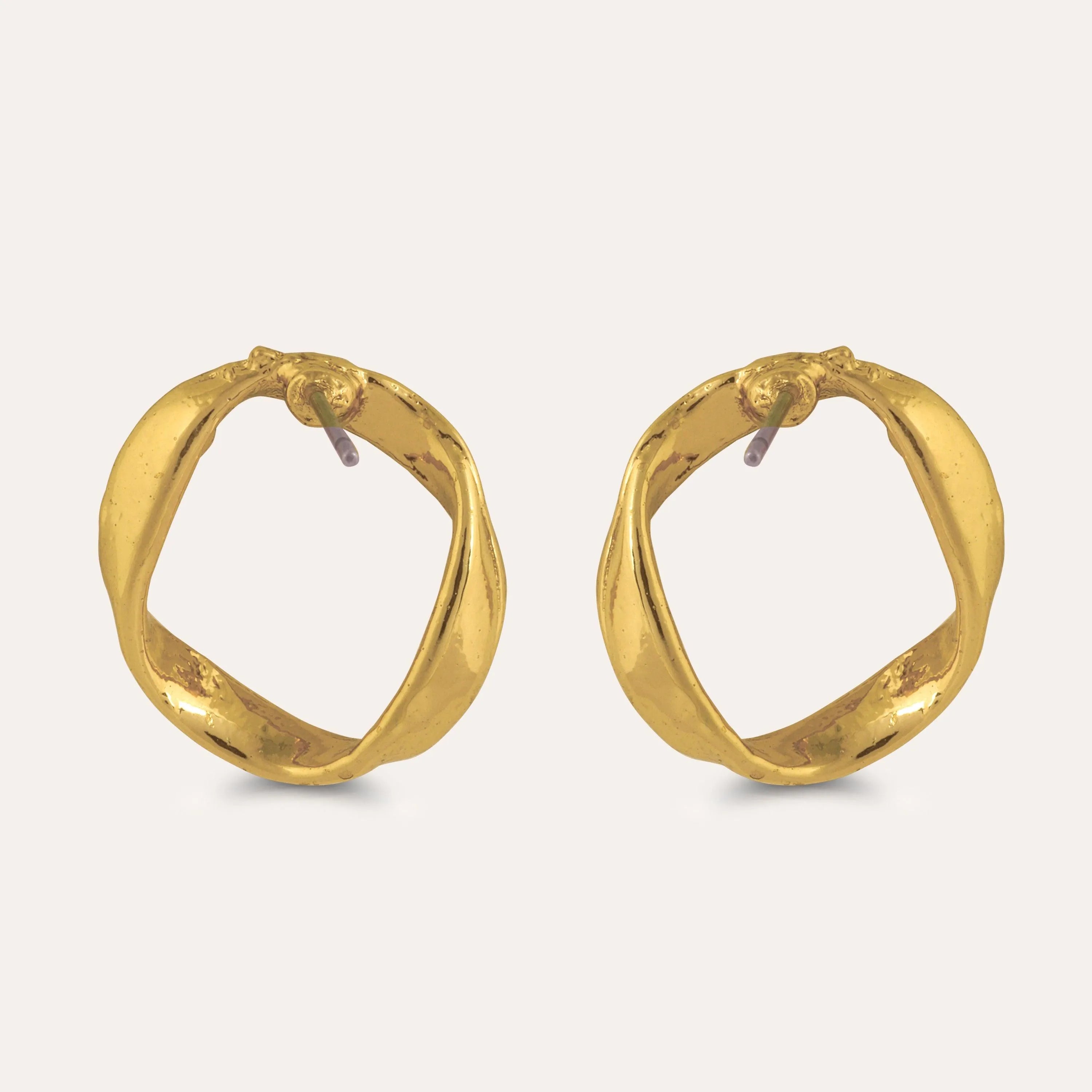 TFC Round Gold Plated Pearl Stud Earrings-Discover daily wear gold earrings including stud earrings, hoop earrings, and pearl earrings, perfect as earrings for women and earrings for girls.Find the cheapest fashion jewellery which is anti-tarnish only at The Fun company