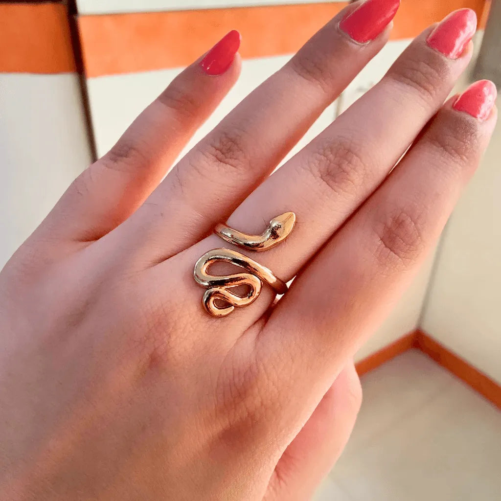 TFC Snake-Head 24k Gold Plated Adjustable Ring