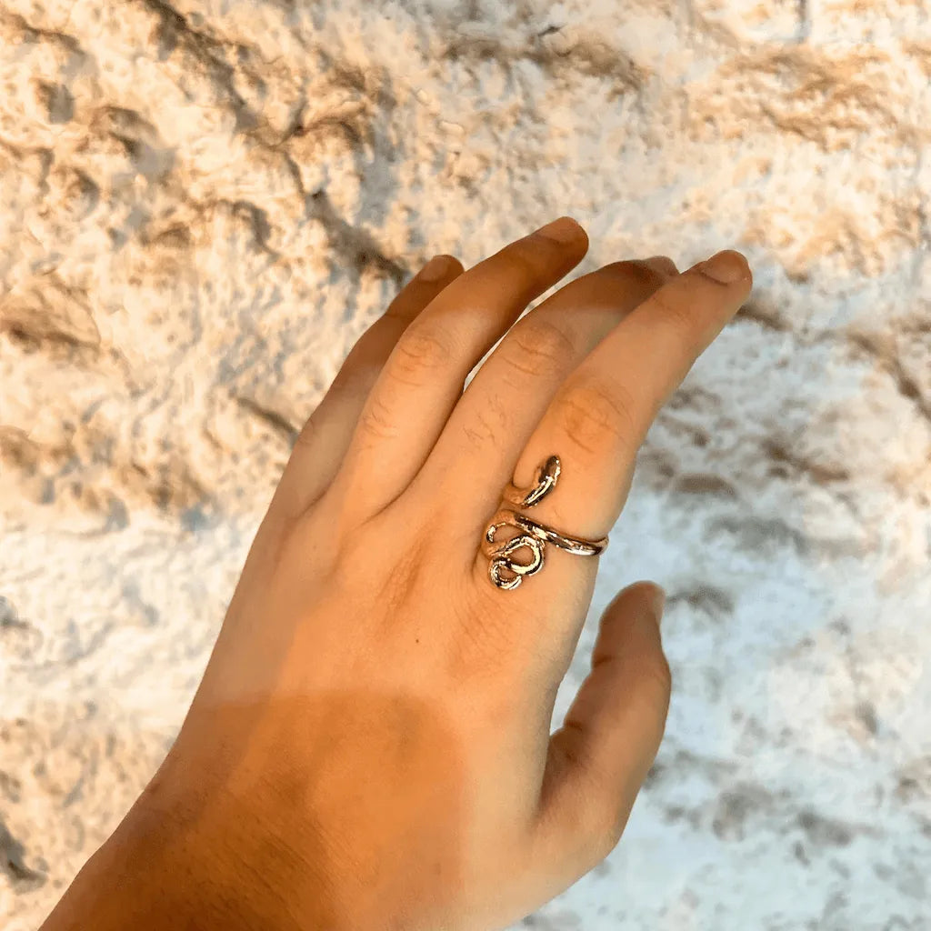 TFC Snake-Head 24k Gold Plated Adjustable Ring