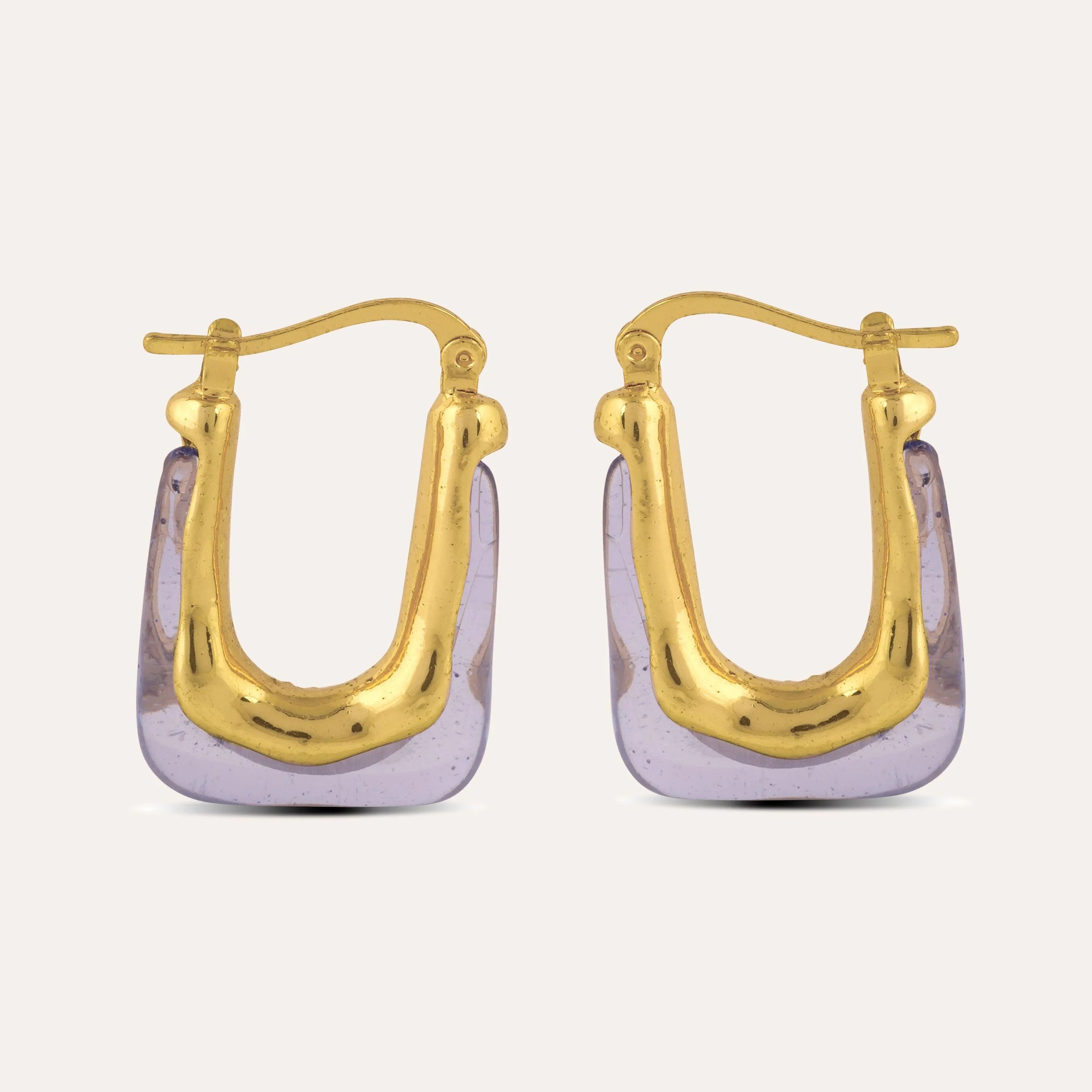 TFC Square White Resin Gold Plated Hoop Earrings- Discover daily wear gold earrings including stud earrings, hoop earrings, and pearl earrings, perfect as earrings for women and earrings for girls.Find the cheapest fashion jewellery which is anti-tarnish only at The Fun company