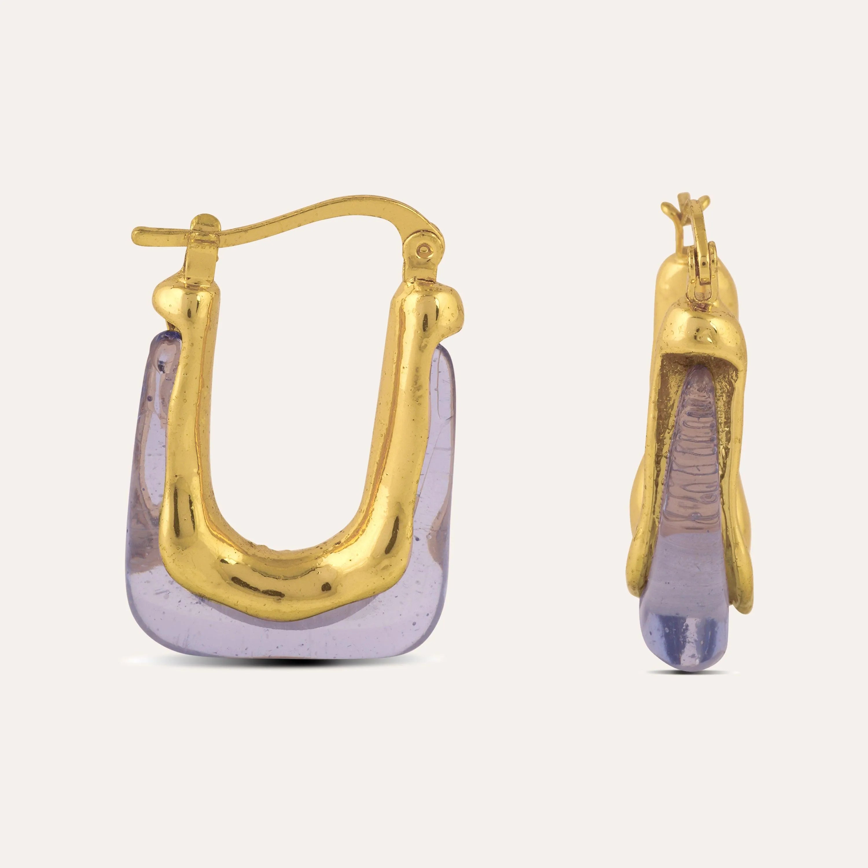 TFC Square White Resin Gold Plated Hoop Earrings- Discover daily wear gold earrings including stud earrings, hoop earrings, and pearl earrings, perfect as earrings for women and earrings for girls.Find the cheapest fashion jewellery which is anti-tarnish only at The Fun company