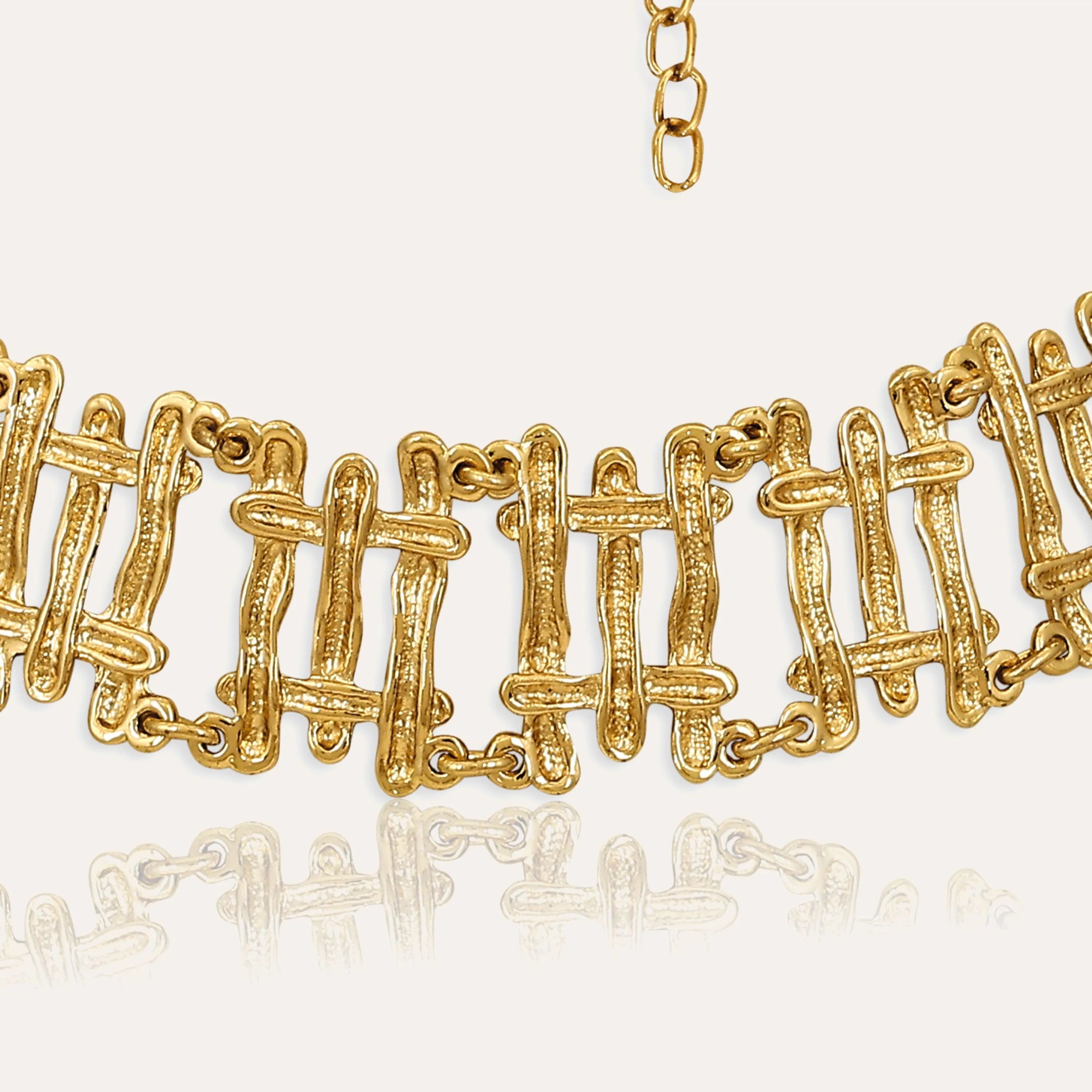 TFC Squeezy Squish Gold Plated Choker Necklace-Enhance your elegance with our collection of gold-plated necklaces for women. Choose from stunning pendant necklaces, chic choker necklaces, and trendy layered necklaces. Our sleek and dainty designs are both affordable and anti-tarnish, ensuring lasting beauty. Enjoy the cheapest fashion jewellery, lightweight and stylish- only at The Fun Company