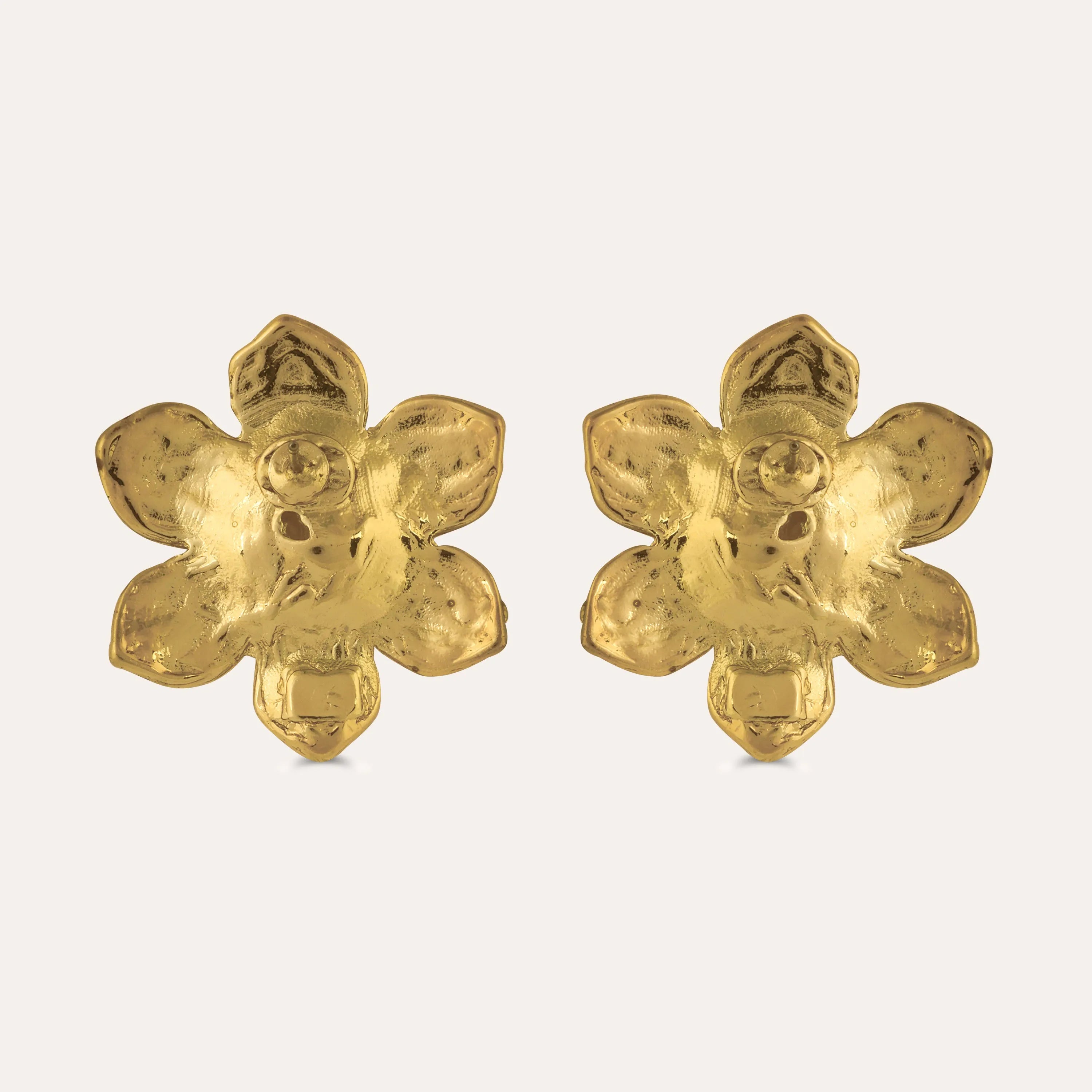TFC Sunflower Whisperers Gold Plated Pearl Stud Earrings- Discover daily wear gold earrings including stud earrings, hoop earrings, and pearl earrings, perfect as earrings for women and earrings for girls.Find the cheapest fashion jewellery which is anti-tarnish only at The Fun company