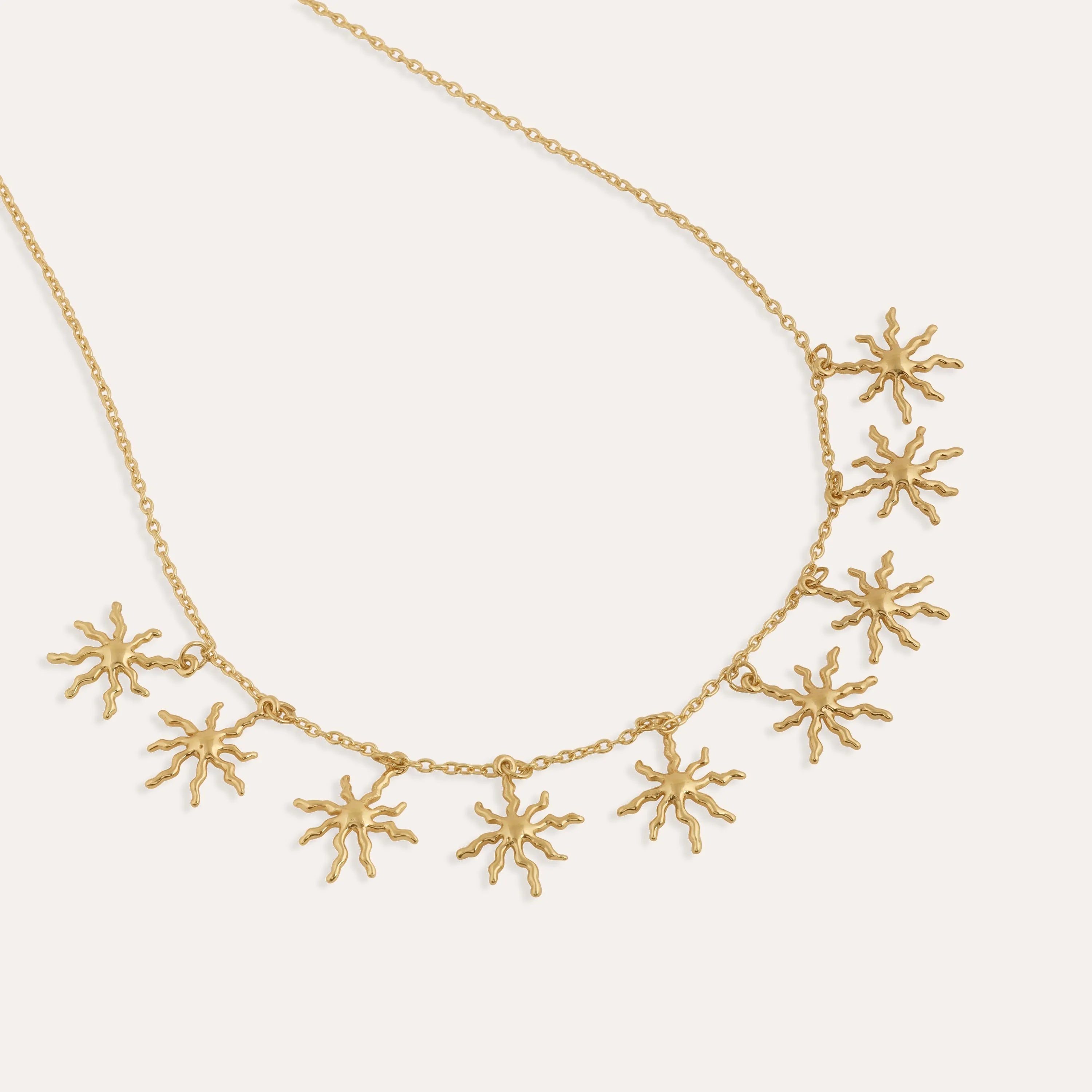TFC Sunnyday Charms Gold Plated Necklace-Enhance your elegance with our collection of gold-plated necklaces for women. Choose from stunning pendant necklaces, chic choker necklaces, and trendy layered necklaces. Our sleek and dainty designs are both affordable and anti-tarnish, ensuring lasting beauty. Enjoy the cheapest fashion jewellery, lightweight and stylish- only at The Fun Company