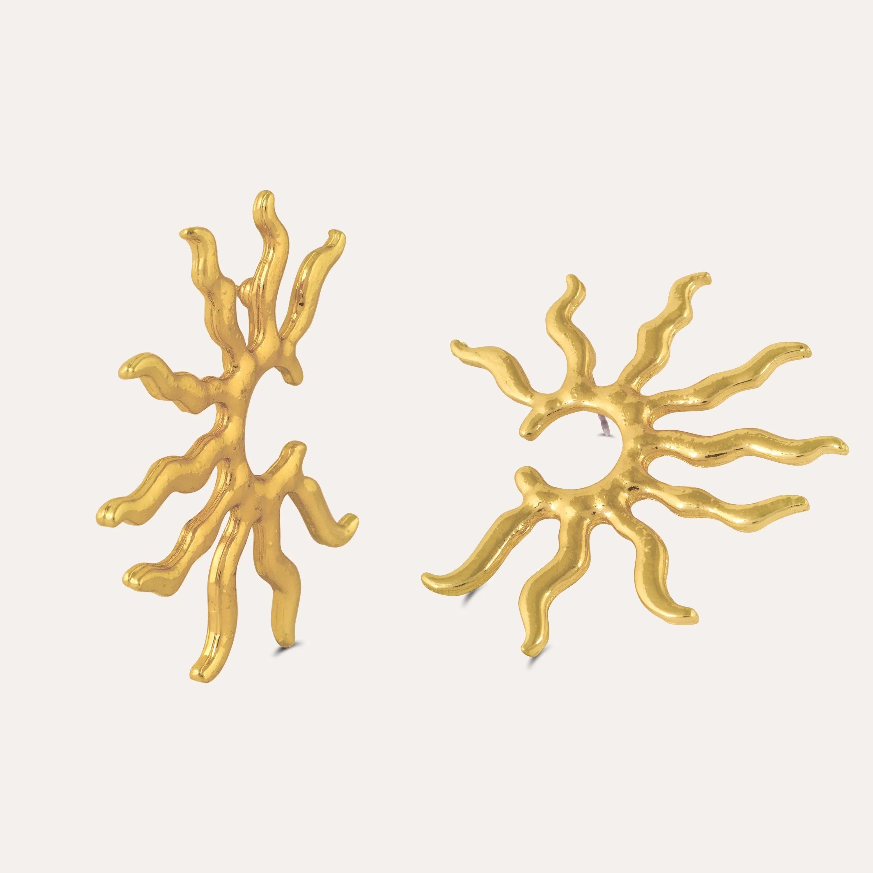 TFC Sunshine Gold Plated Stud Earrings