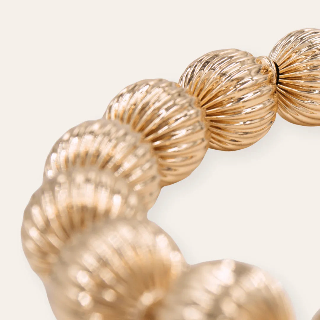 TFC Vortex Bold Bead Statement Gold Plated Necklace