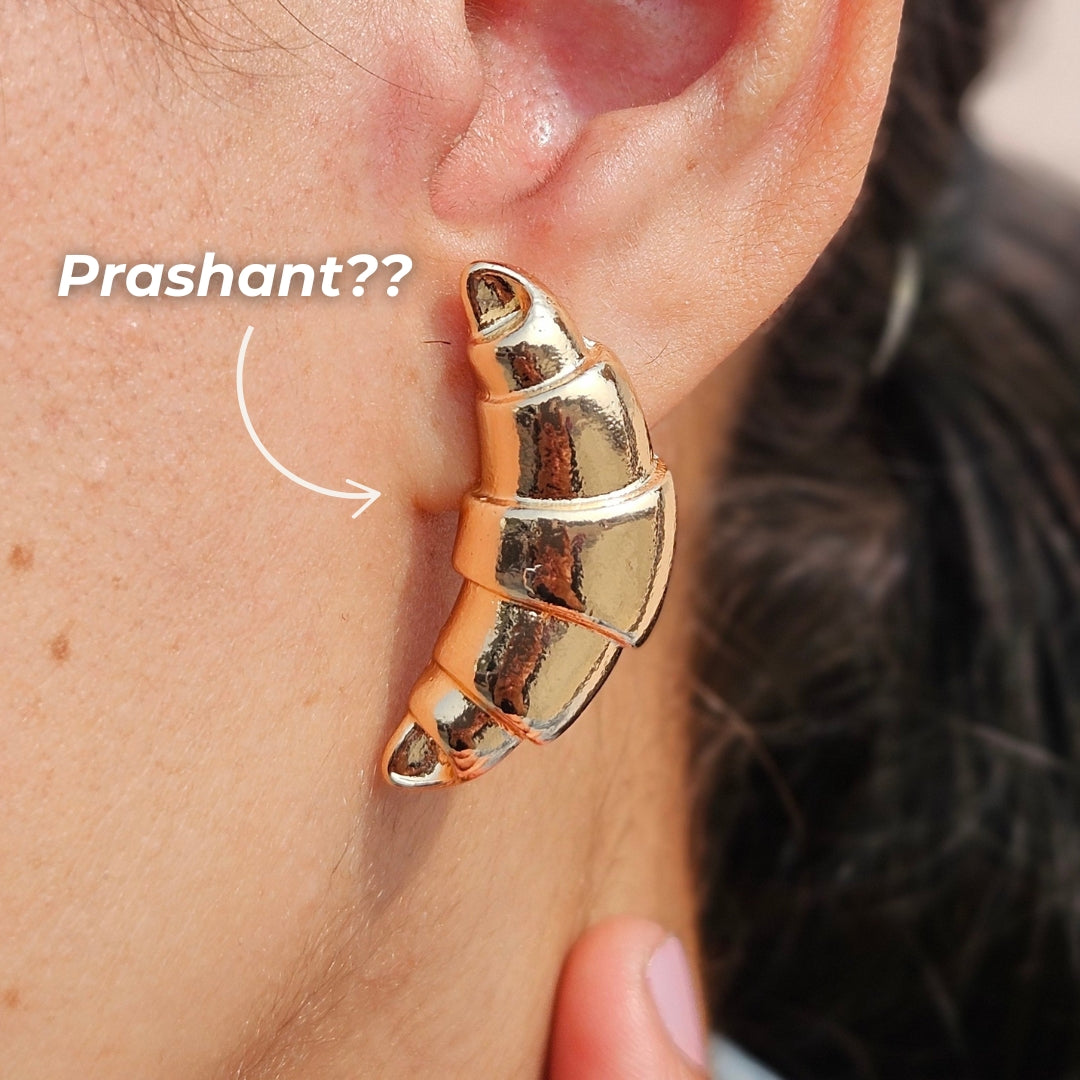TFC Prashant Gold Plated Stud Earrings