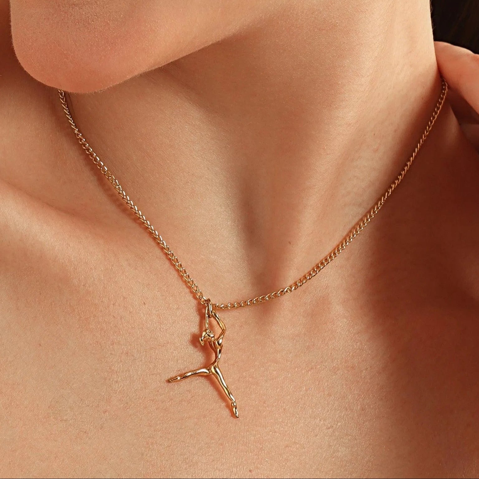 TFC Ballerina Gold Plated Pendant Necklace-Enhance your elegance with our collection of gold-plated necklaces for women. Choose from stunning pendant necklaces, chic choker necklaces, and trendy layered necklaces. Our sleek and dainty designs are both affordable and anti-tarnish, ensuring lasting beauty. Enjoy the cheapest fashion jewellery, lightweight and stylish- only at The Fun Company.