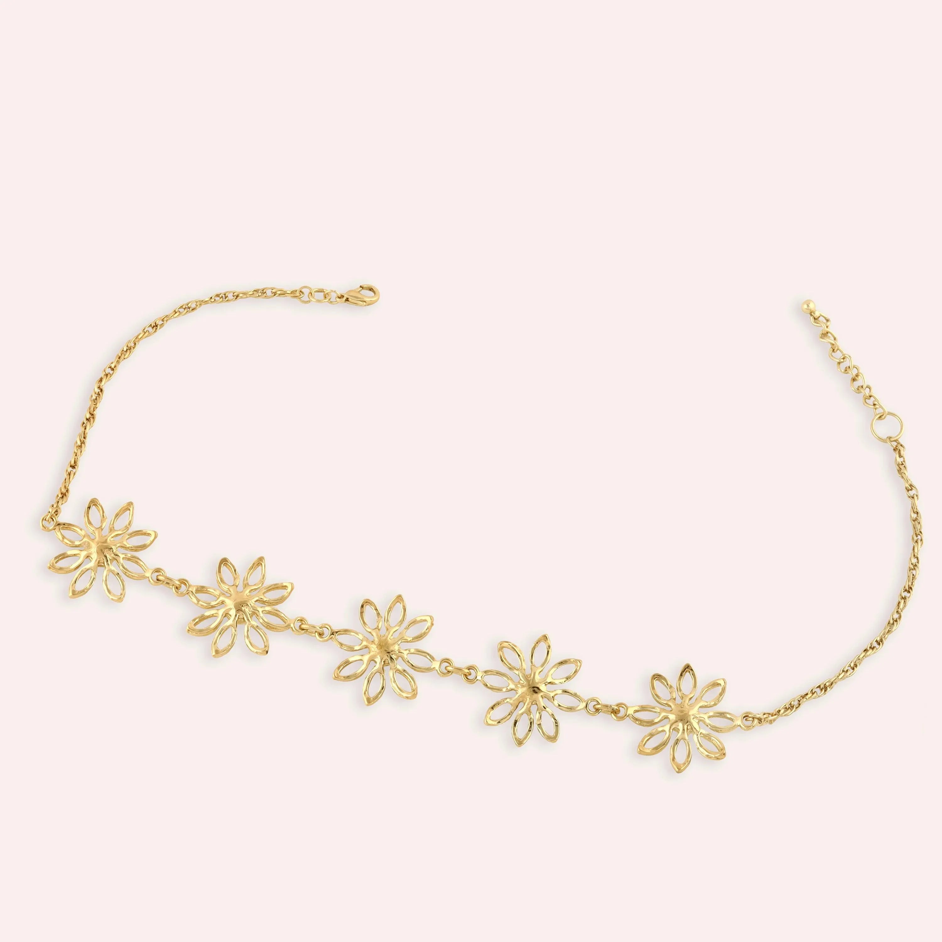 TFC Daisy Gold Plated Pearl Necklace-Enhance your elegance with our collection of gold-plated necklaces for women. Choose from stunning pendant necklaces, chic choker necklaces, and trendy layered necklaces. Our sleek and dainty designs are both affordable and anti-tarnish, ensuring lasting beauty. Enjoy the cheapest fashion jewellery, lightweight and stylish- only at The Fun Company