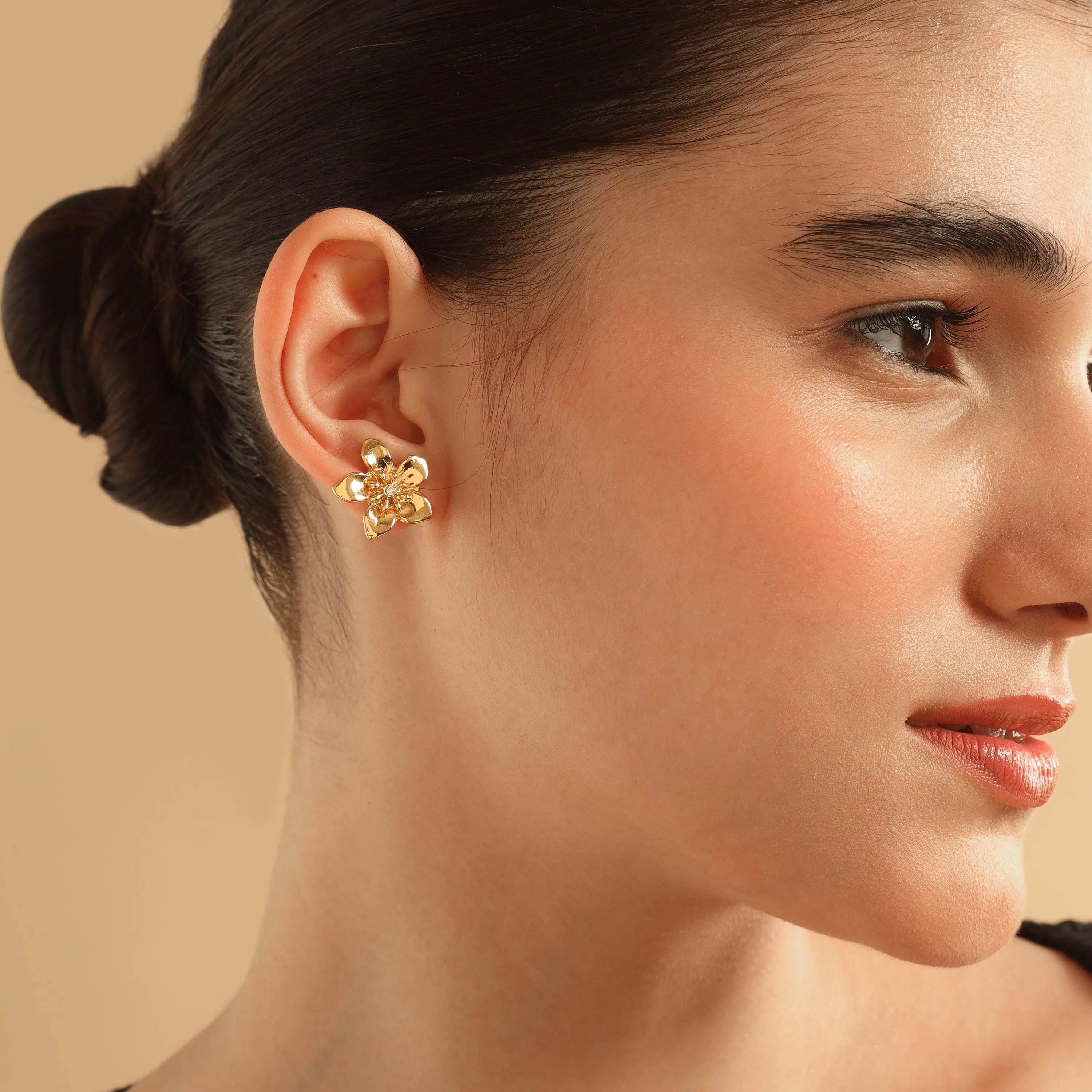 TFC Heartfelt Gold Plated Stud Earrings- Discover daily wear gold earrings including stud earrings, hoop earrings, and pearl earrings, perfect as earrings for women and earrings for girls.Find the cheapest fashion jewellery which is anti-tarnish only at The Fun company.