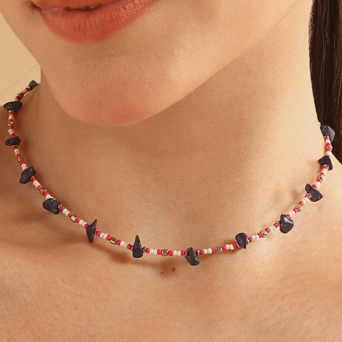 Trendy on sale bead necklaces