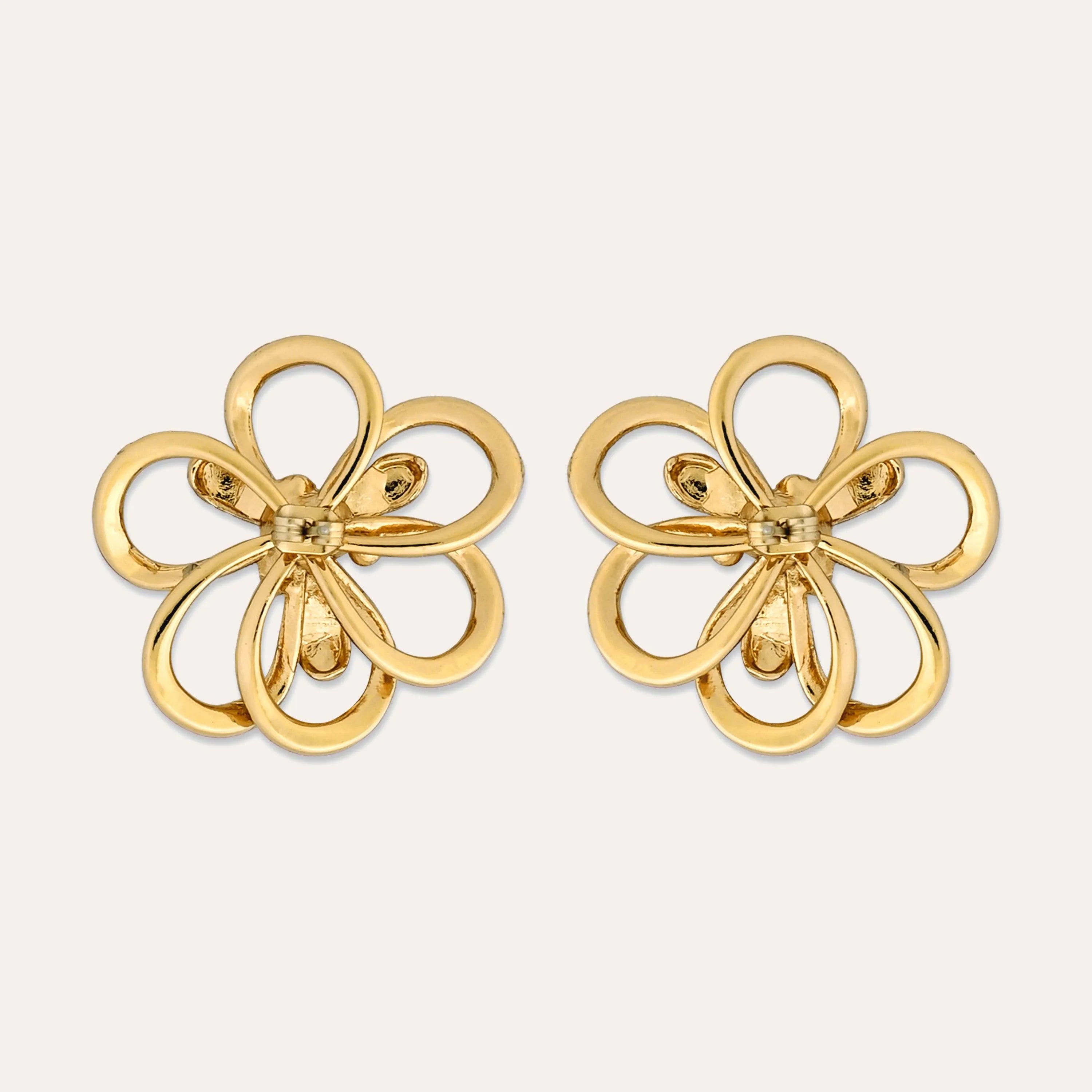 TFC Flower Power Gold Plated Earrings-Discover daily wear gold earrings including stud earrings, hoop earrings, and pearl earrings, perfect as earrings for women and earrings for girls.Find the cheapest fashion jewellery which is anti-tarnish only at The Fun company