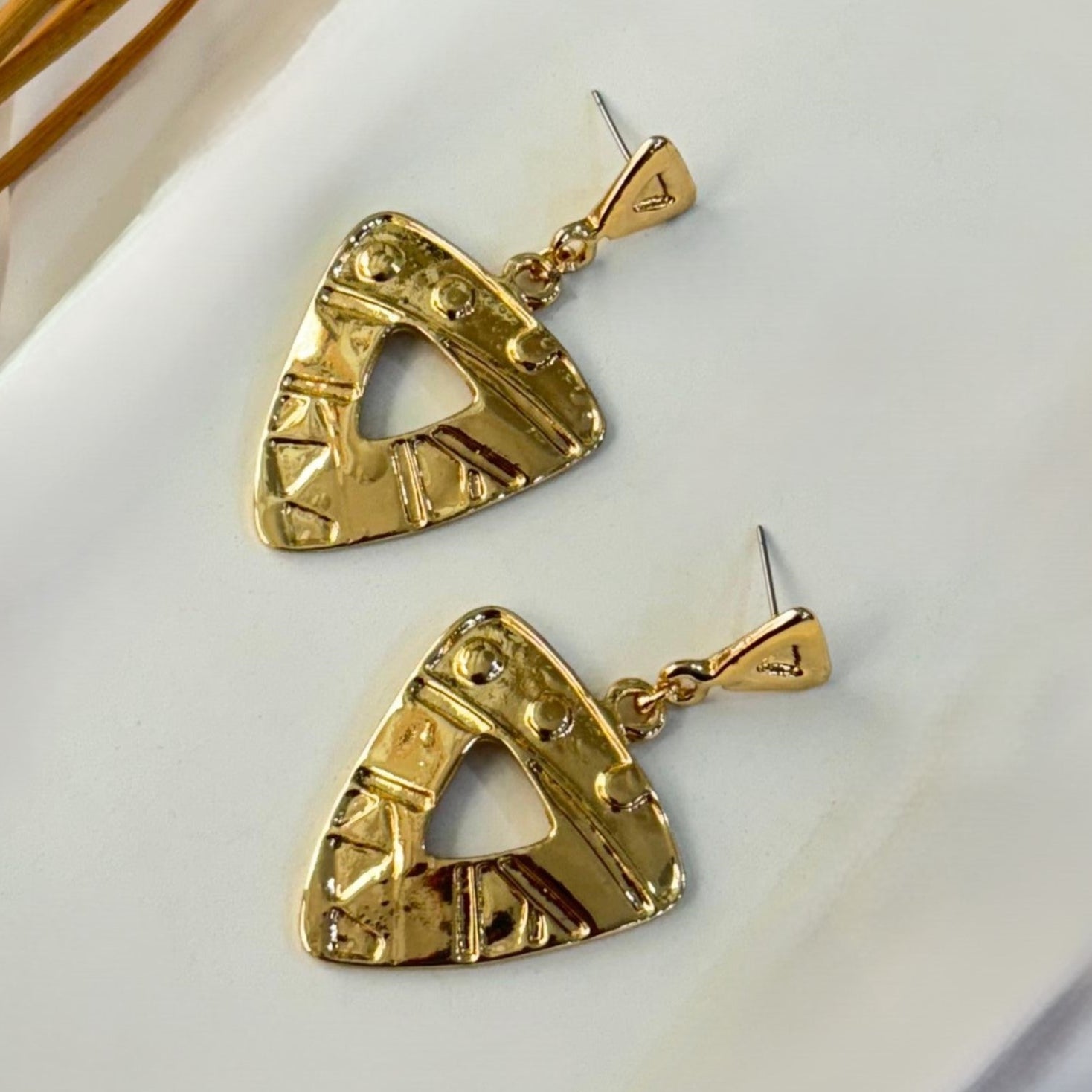 TFC Golden Triad Dangler Earrings