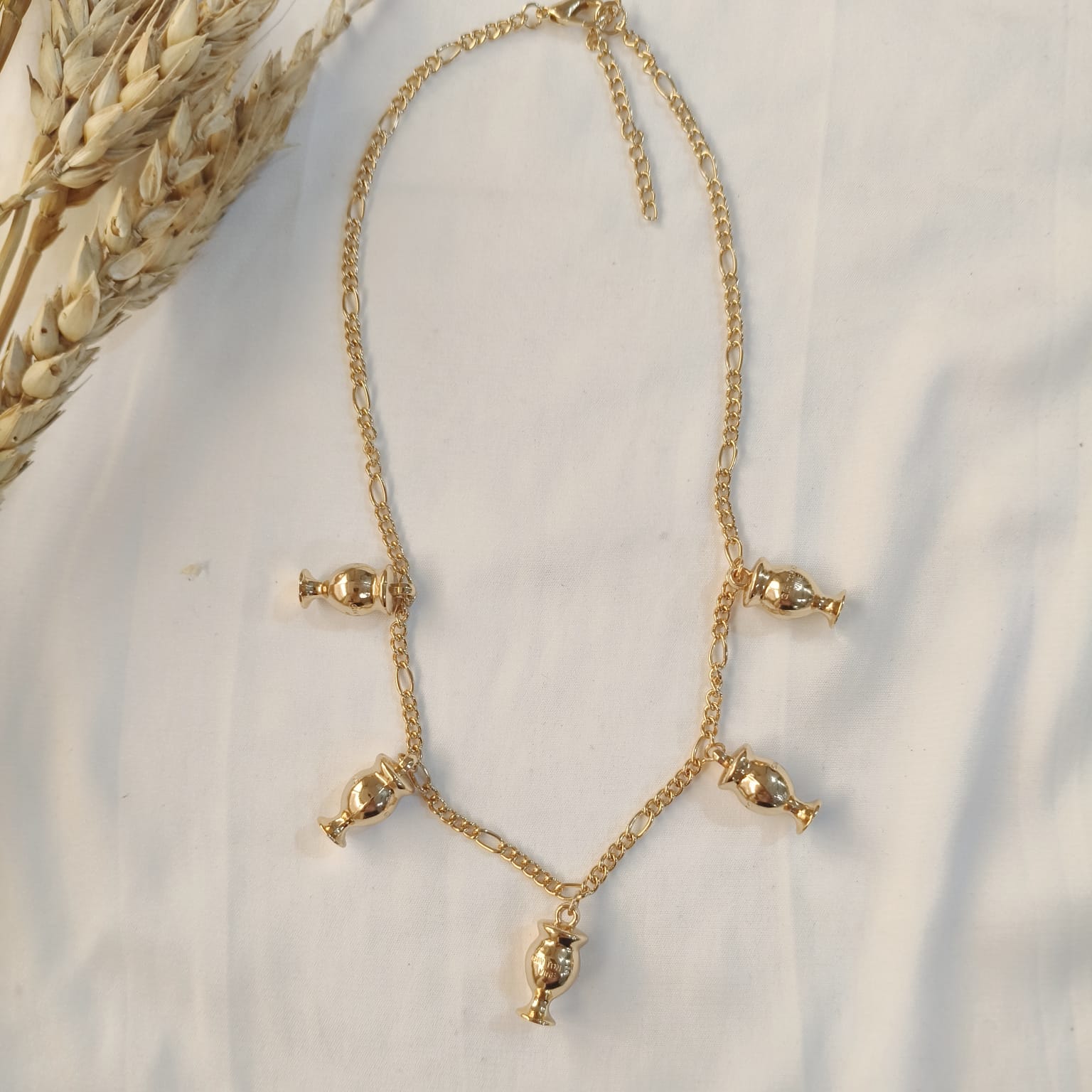 TFC Flower Pot Gold Plated Nacklace