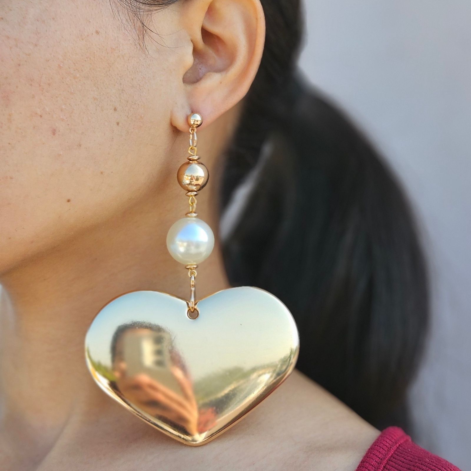 TFC Heart Of Luxury Gold Plated Dangler Earrings