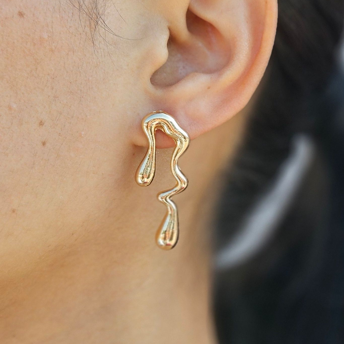 TFC Melting Luxury Gold Plated Stud Earrings