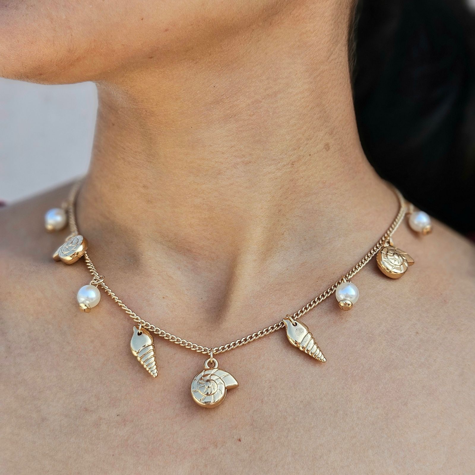 TFC Sea Charm Gold Plated Necklace