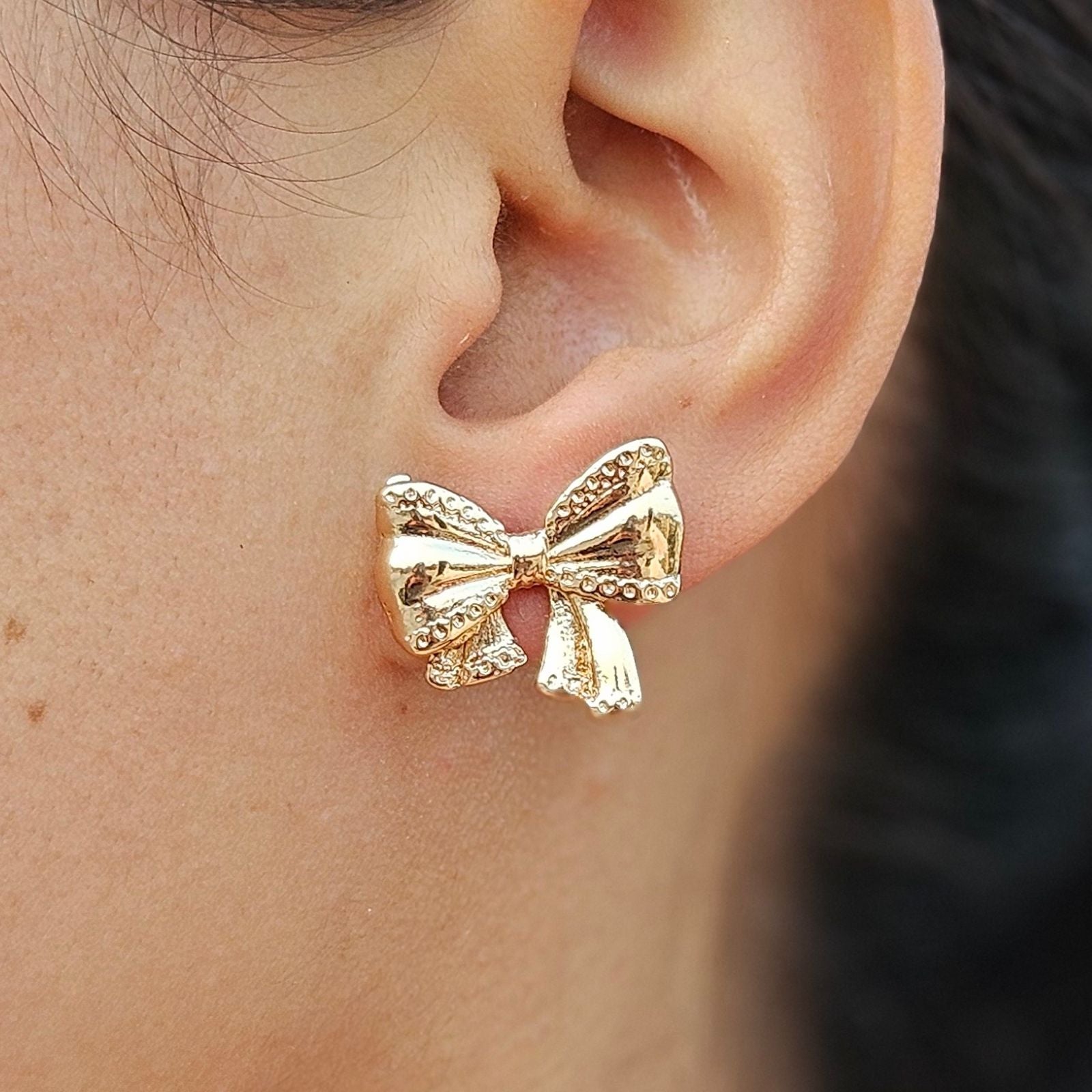 TFC Twinkle Tie Gold Plated Stud Earrings