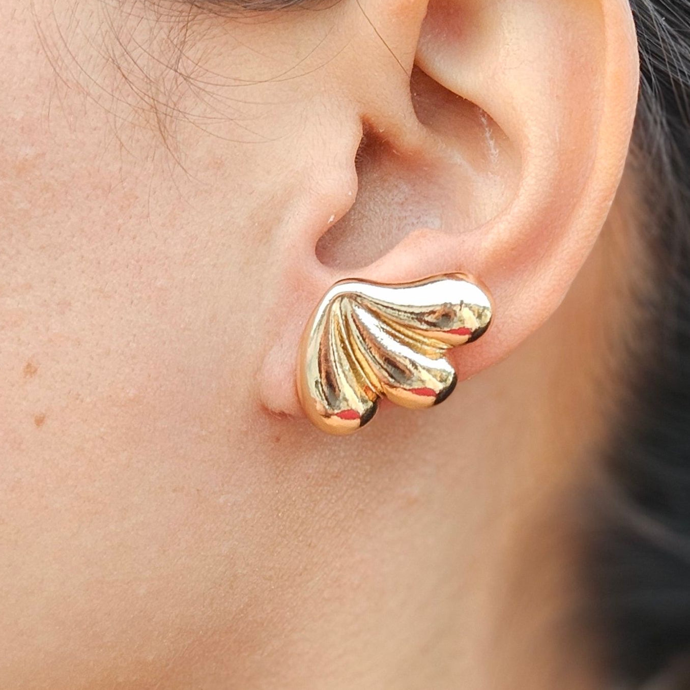 TFC Devine Wings Gold Plated Stud Earrings