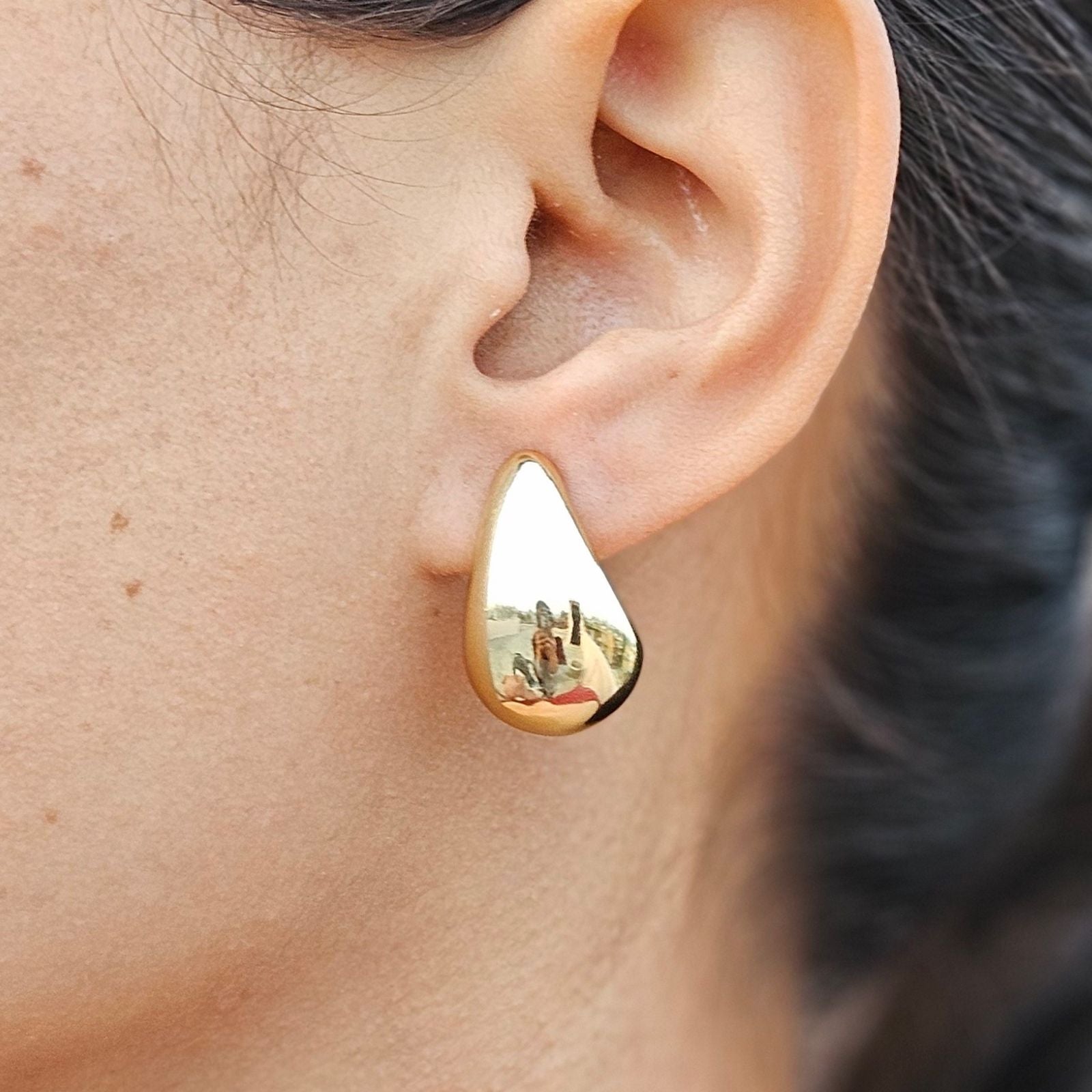 TFC Trendy Kaju Gold Plated Stud Earrings