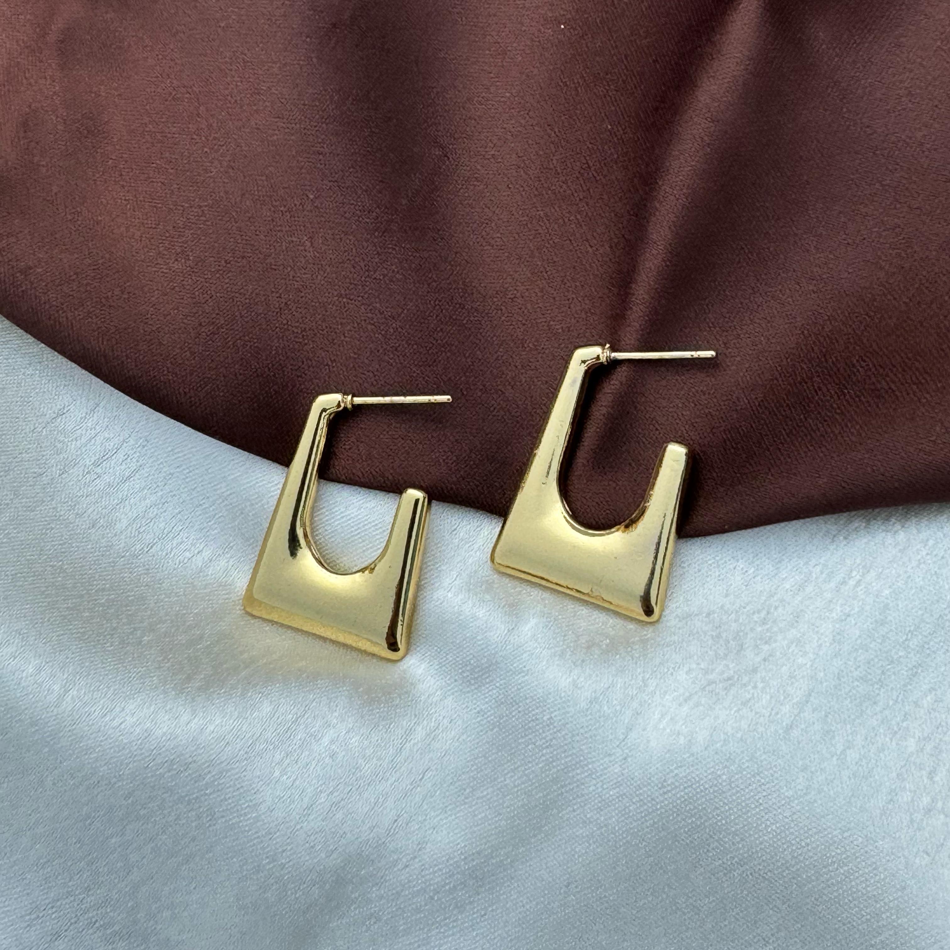 TFC Bold Bloom Gold Plated Hoop Earrings