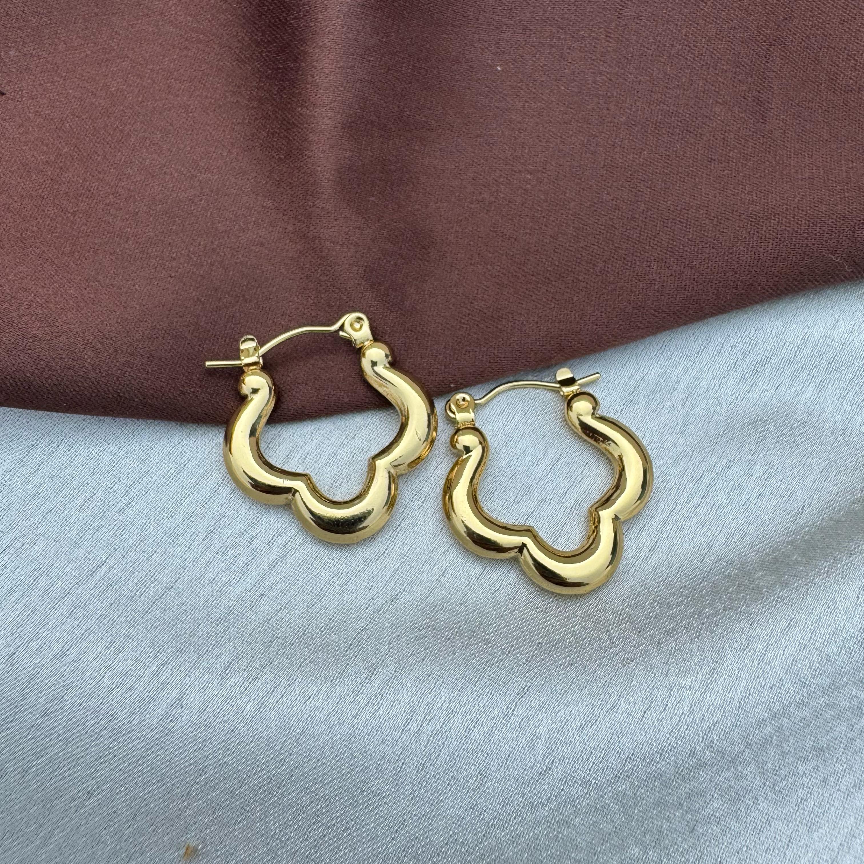 TFC Shine Gold Plated Hoop Earrings