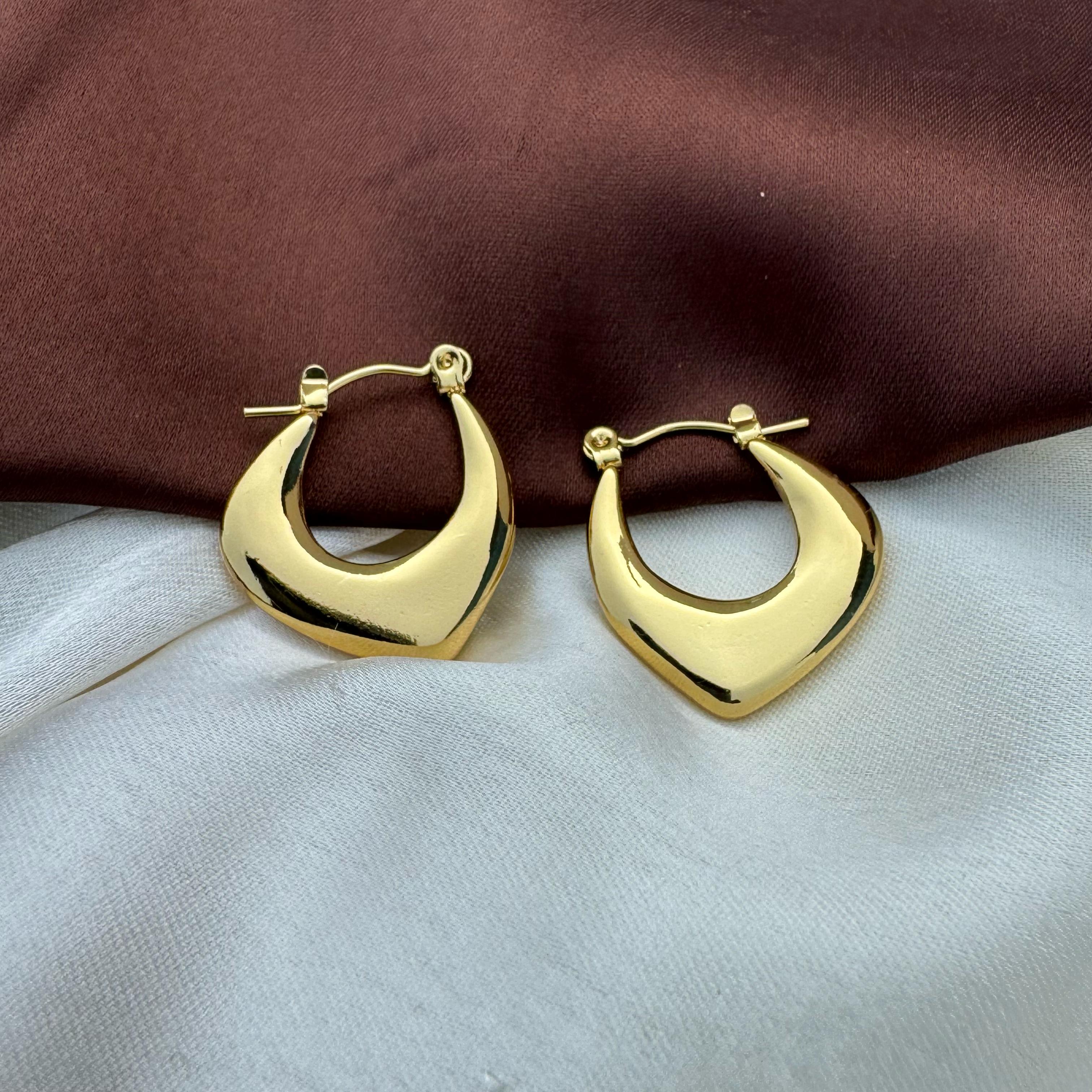 TFC Cosmic Gold Plated Hoop Earrings