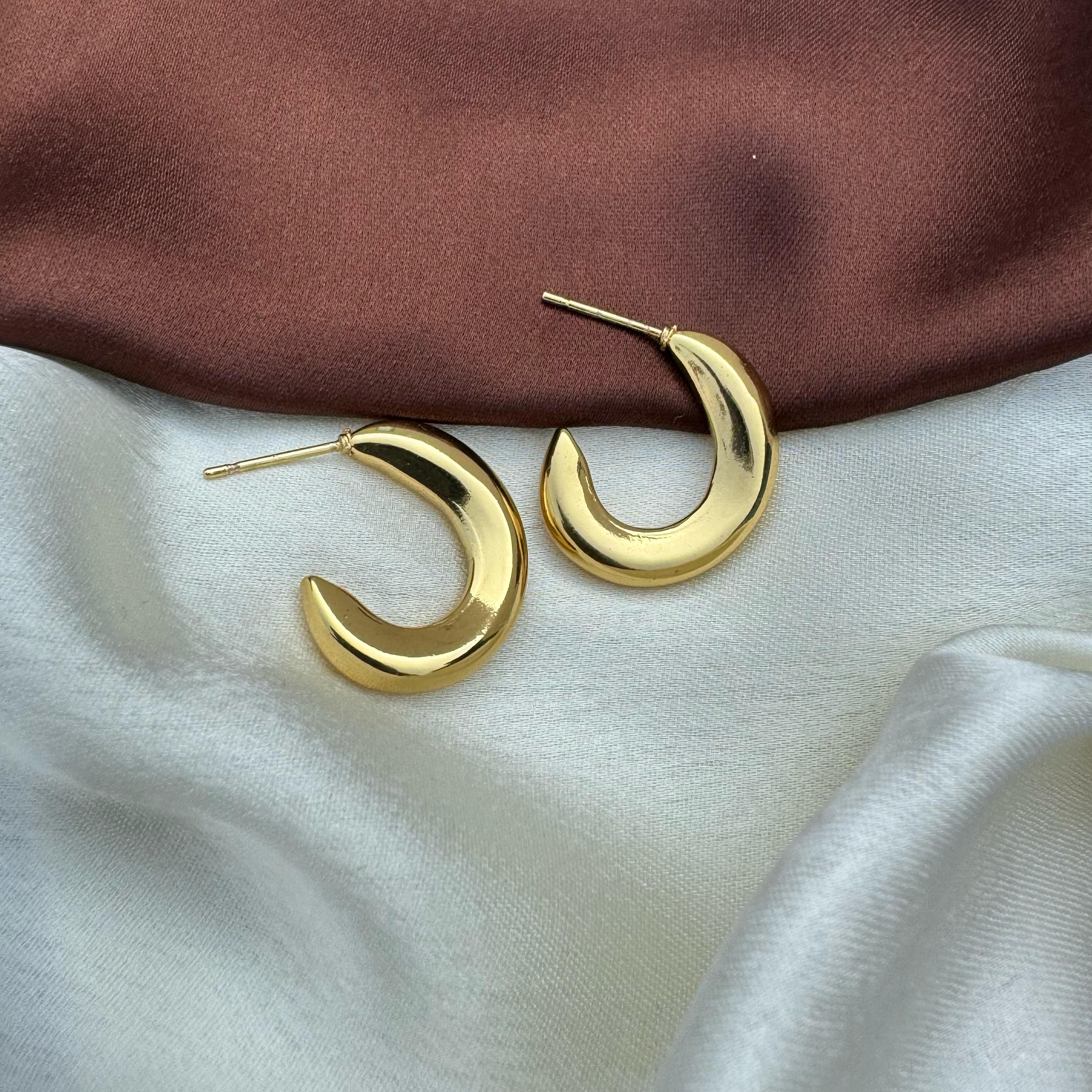 TFC Fashionista Gold Plated Hoop Earrings