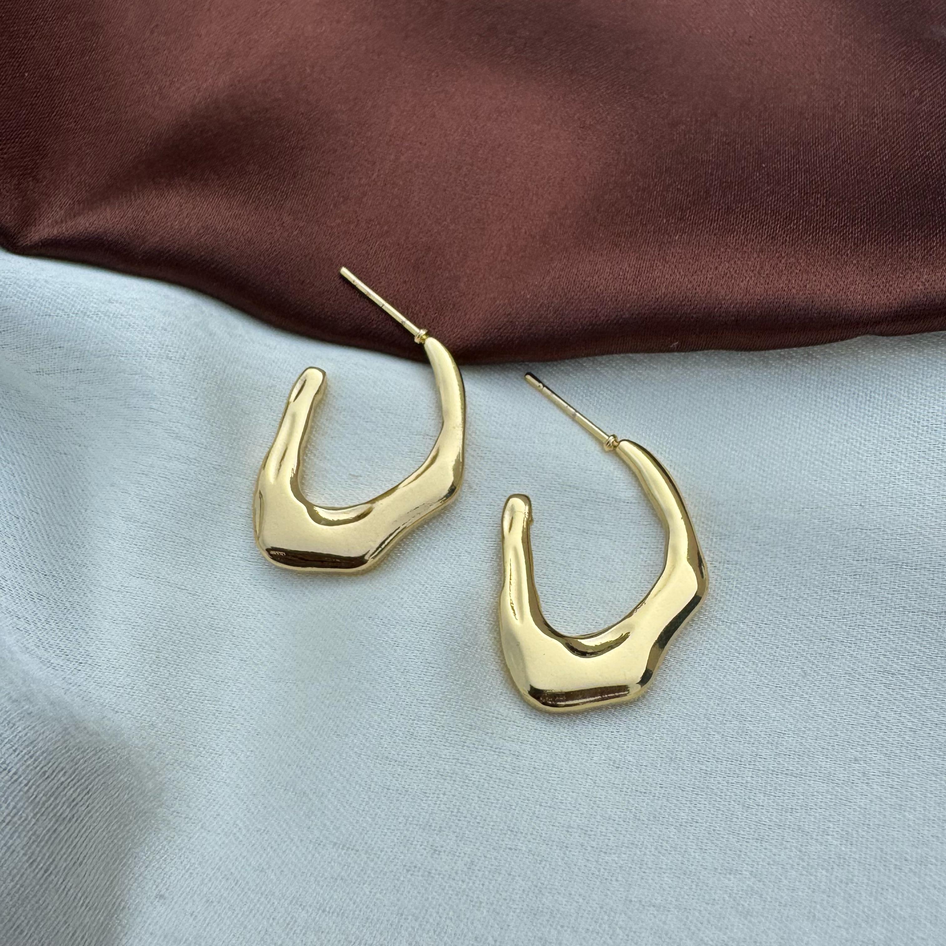 TFC Head Turner Gold Plated Hoop Earrings