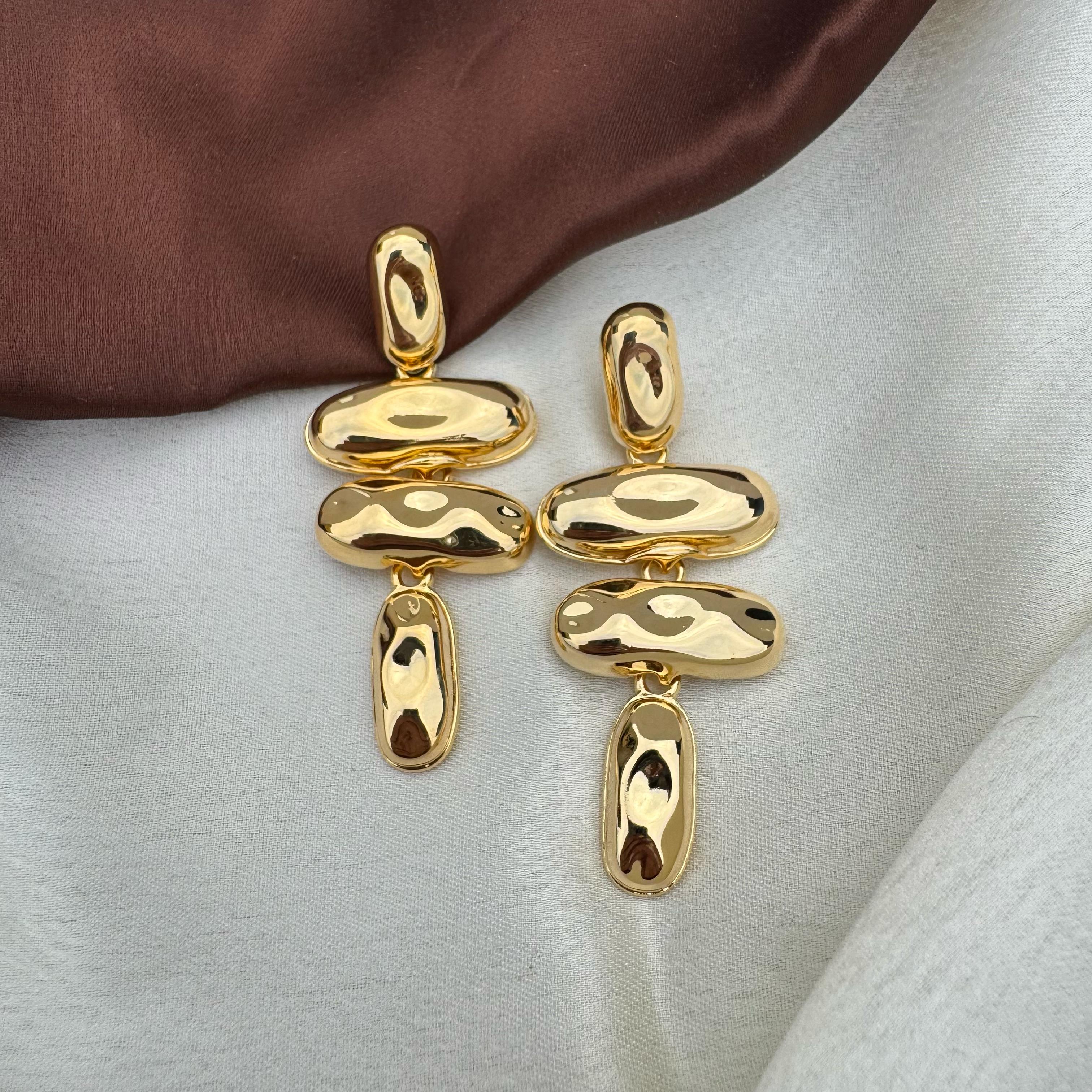 TFC Antique Gold Plated Dangler Earrings