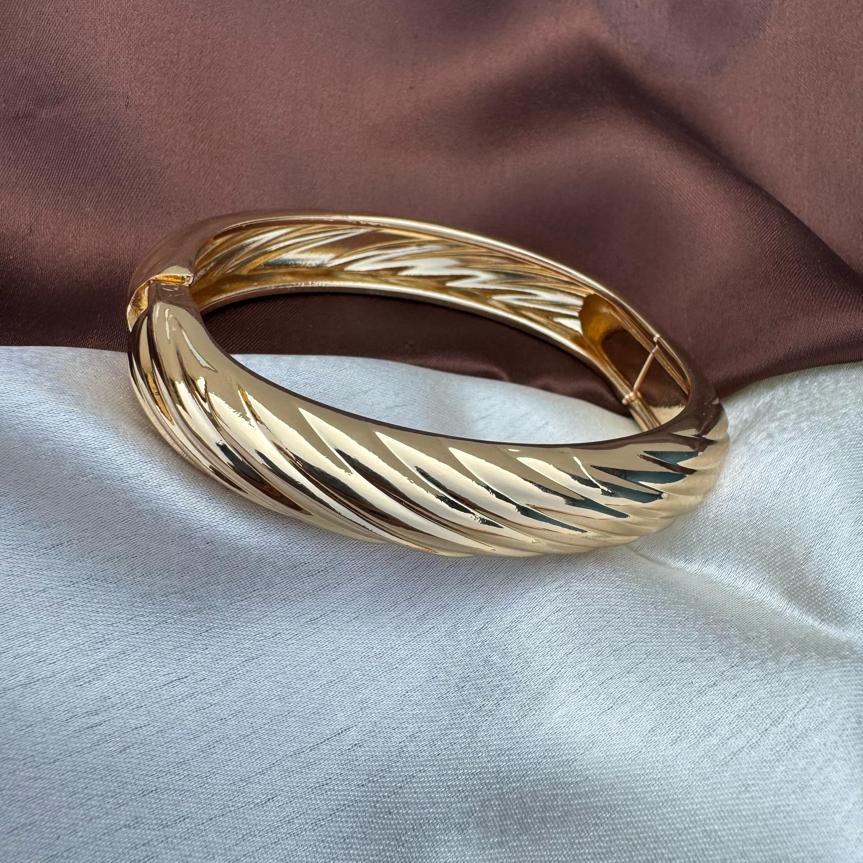 TFC Size 2.6 Swirls Gold Plated Bracelet Bangles