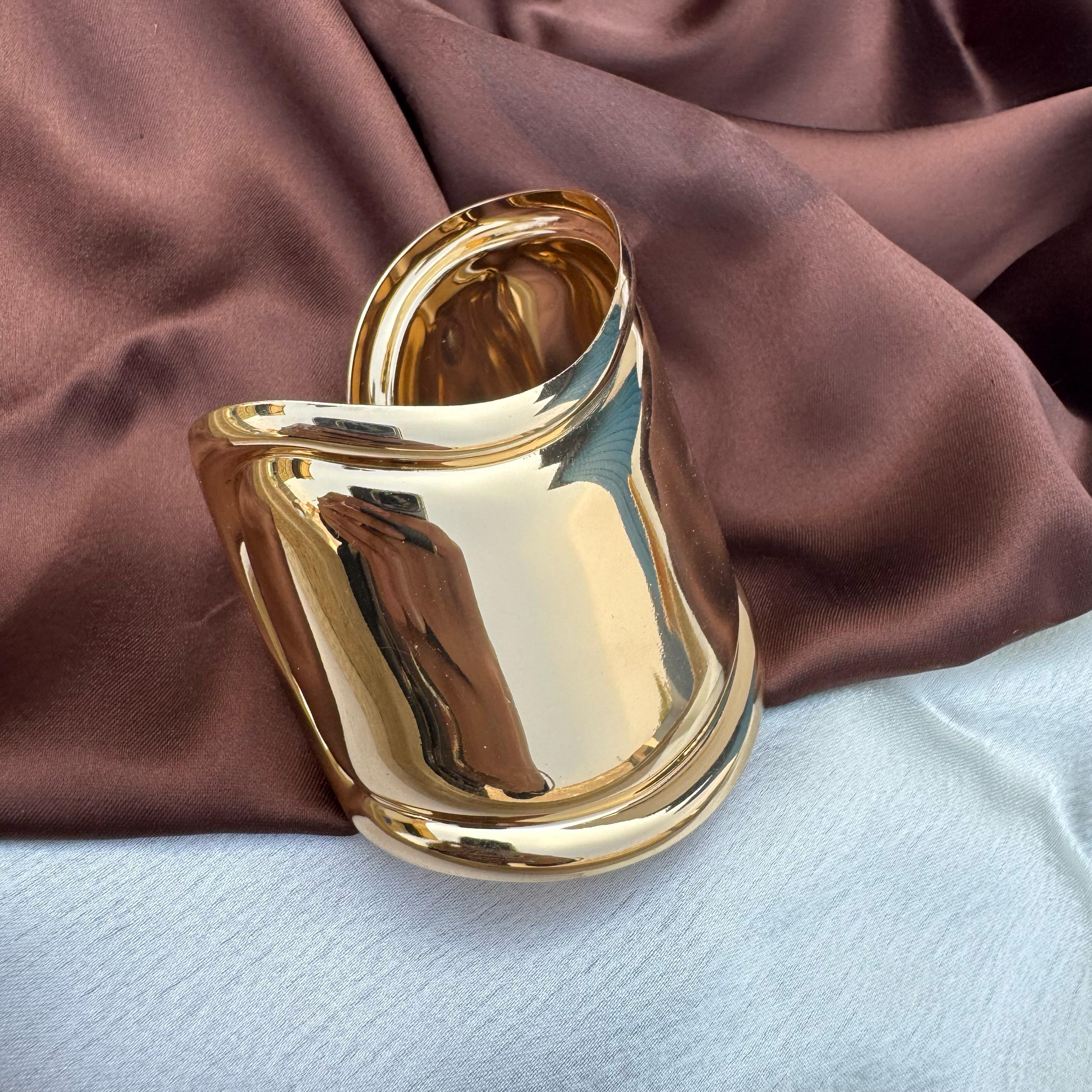 TFC Waver Gold Plated Adjustable Cuff Bracelet