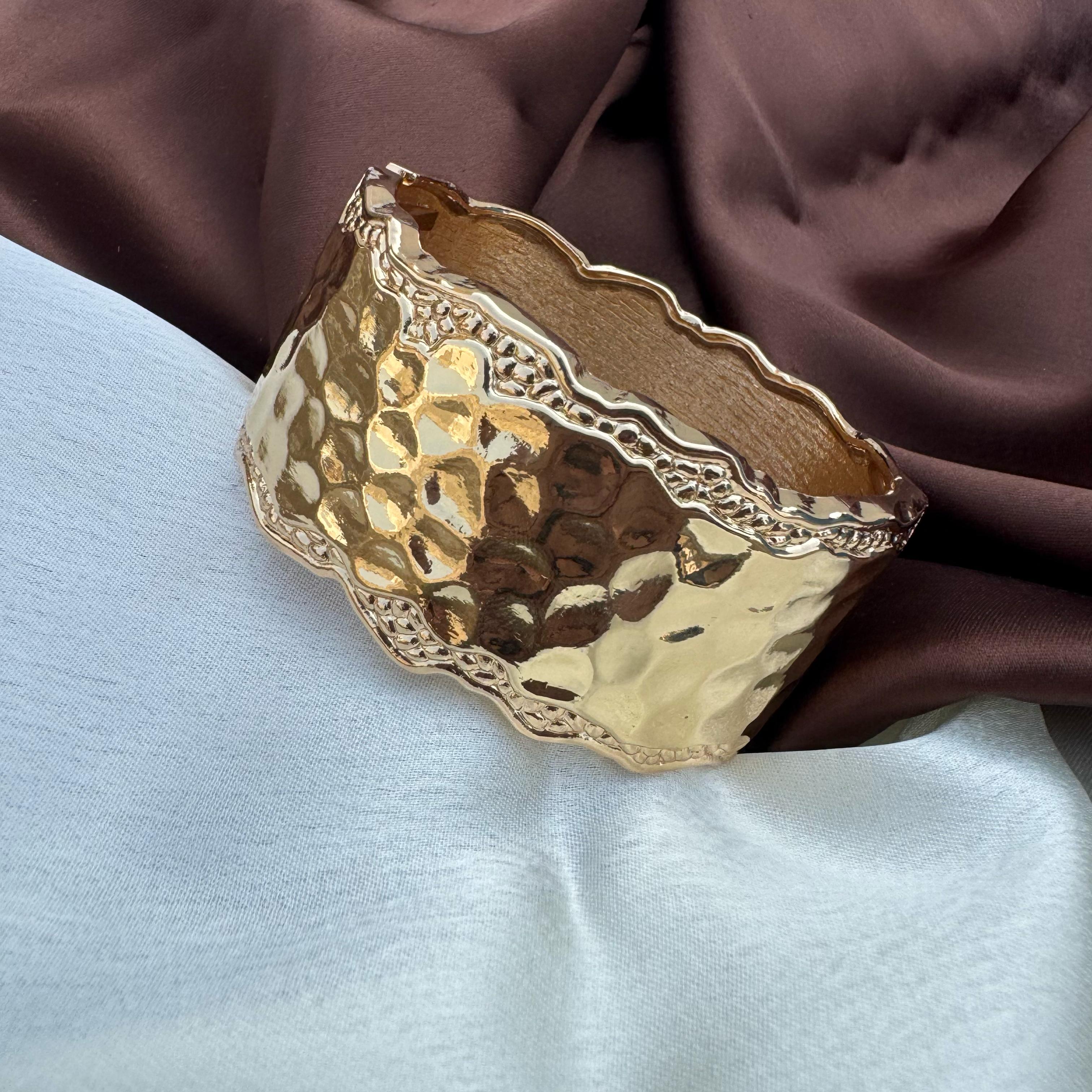 TFC Size 2.6 Urban Edge Gold Plated Bracelet Bangle