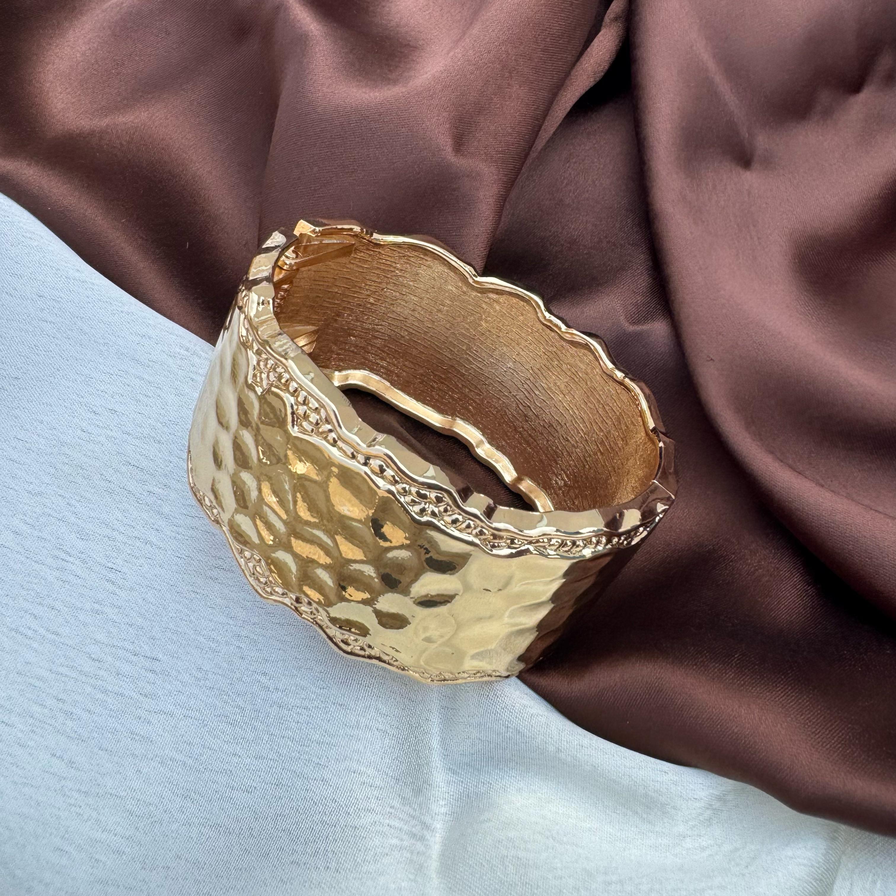 TFC Size 2.6 Urban Edge Gold Plated Bracelet Bangle